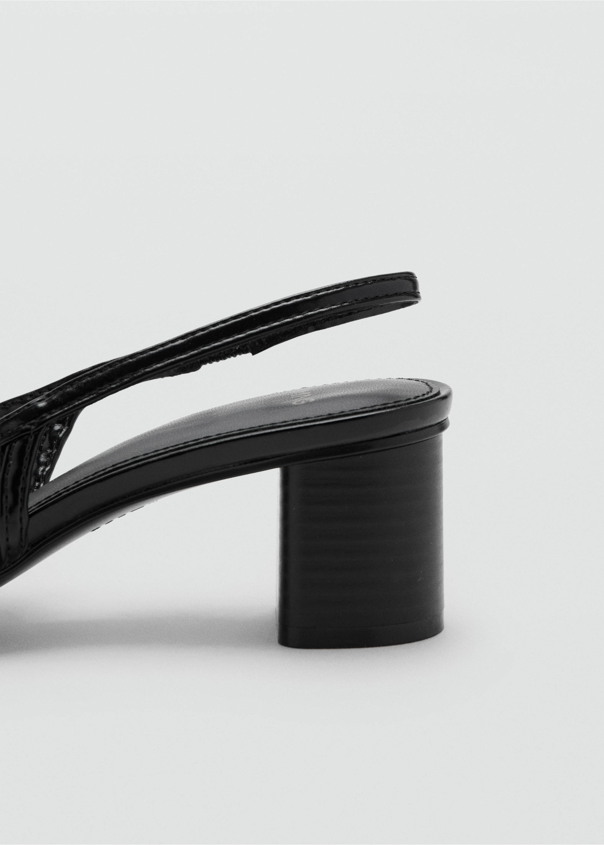 Плетеные туфли на каблуке - Деталь изделия 1, Черный. Ref: 27097776-00.