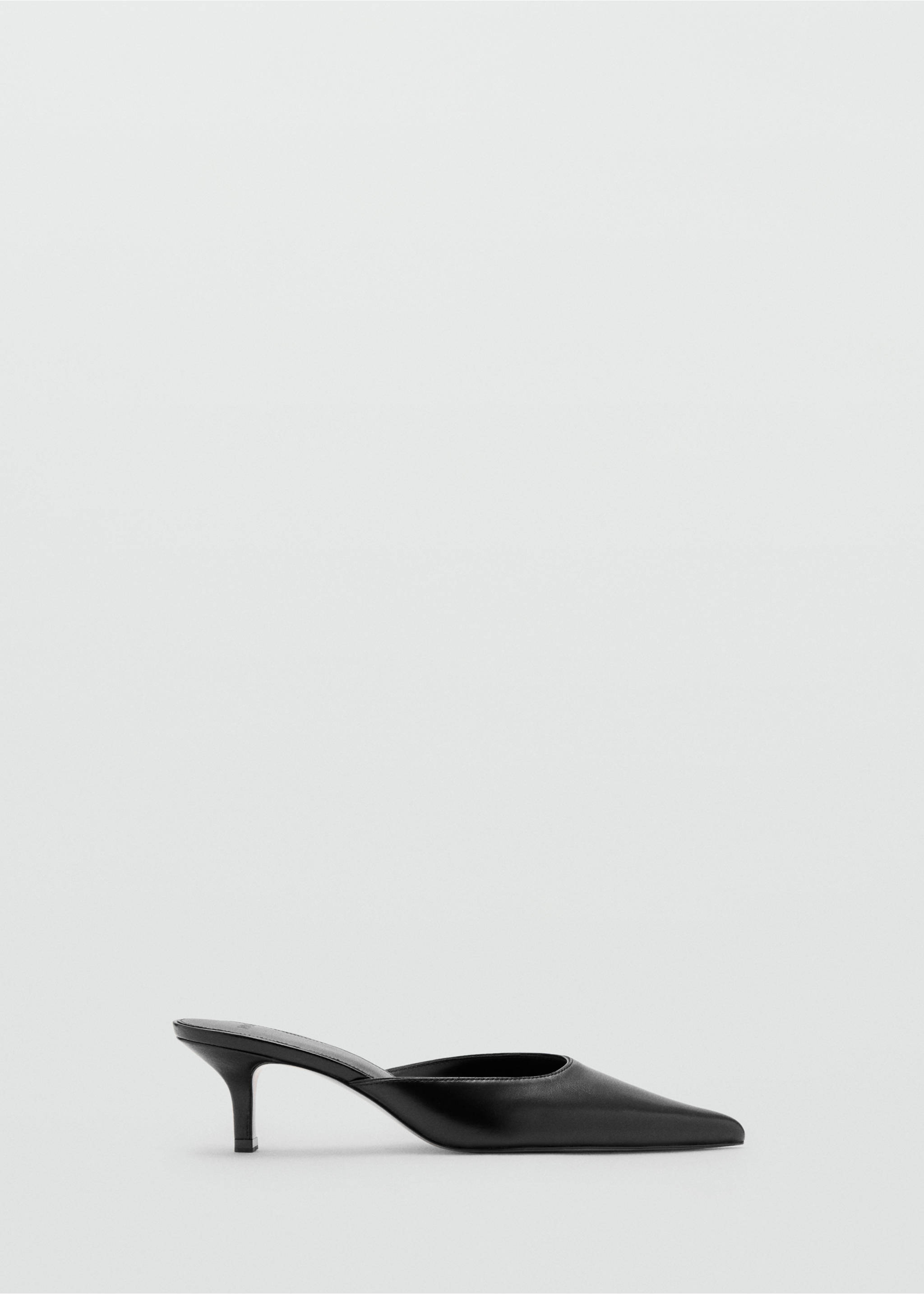 Pointed-toe leather heeled shoes - Article without model, Black. Ref: 27097777-00.