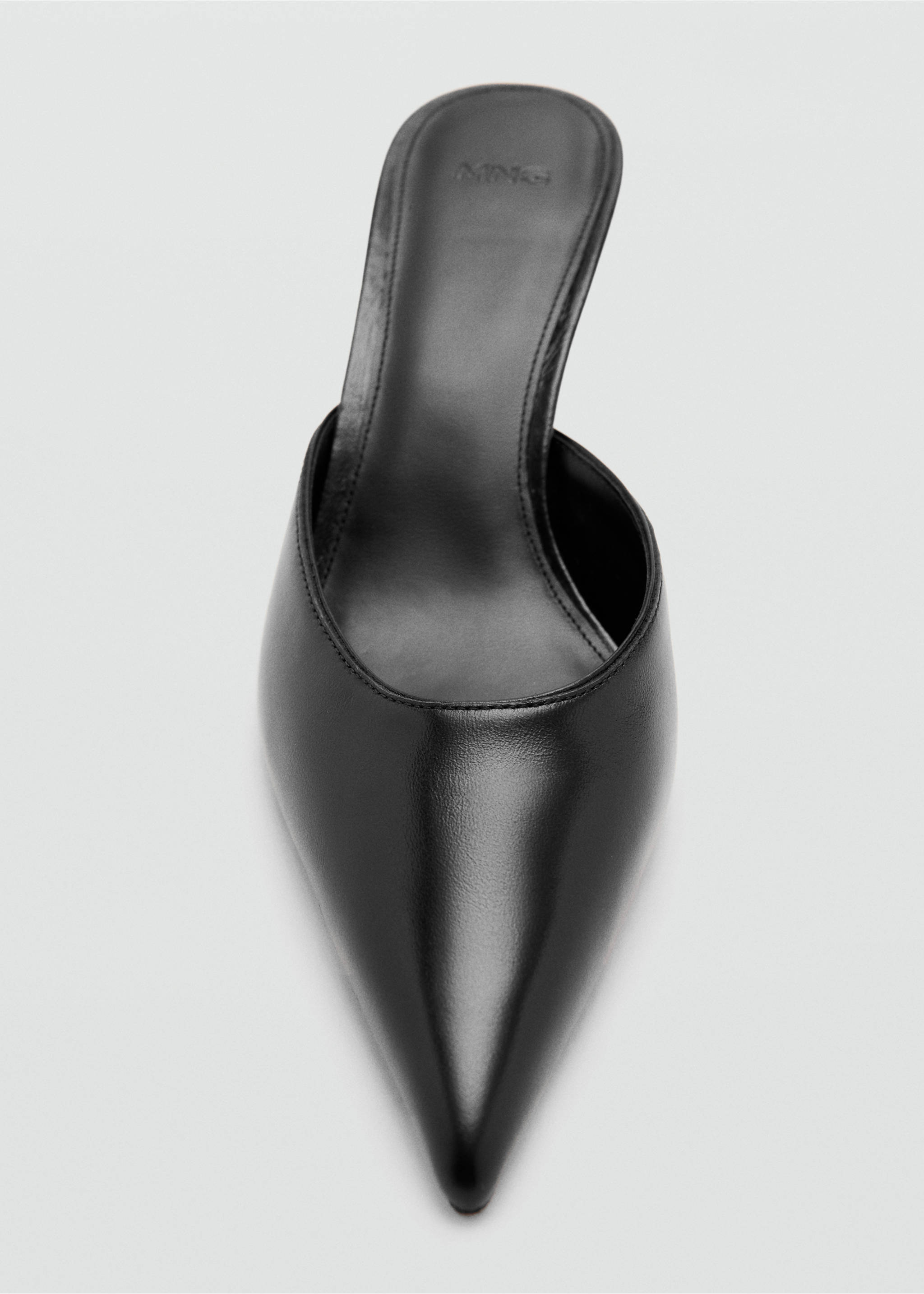 Pointed-toe leather heeled shoes - Details of the article 3, Black. Ref: 27097777-00.
