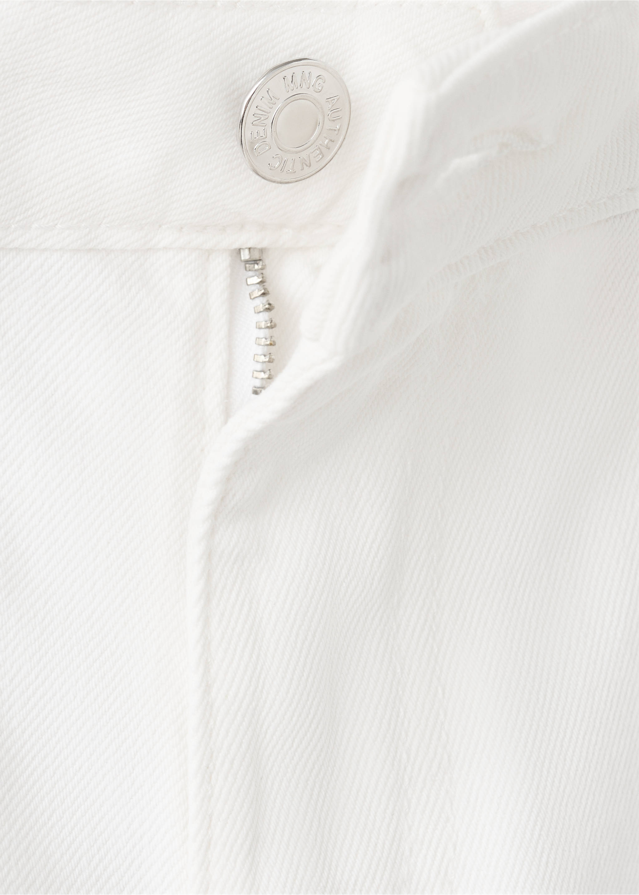 Embroidered cutwork wide-leg jeans - Details of the article 8, Off White. Ref: 27097779-00.