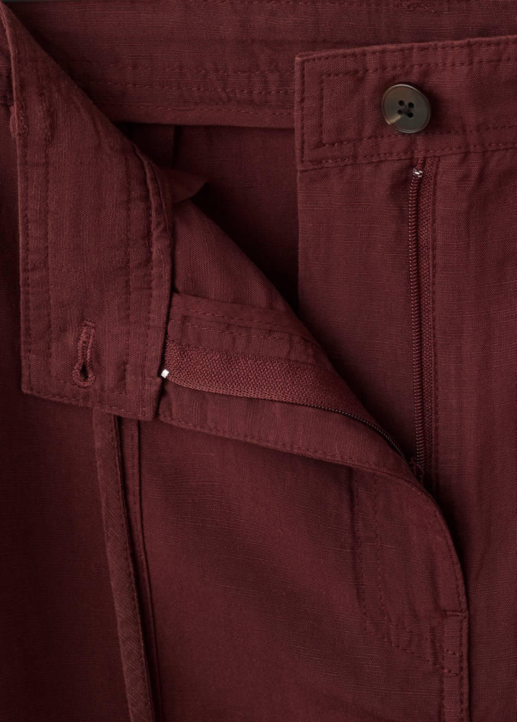 Straight-fit lyocell trousers — Burnt Orange