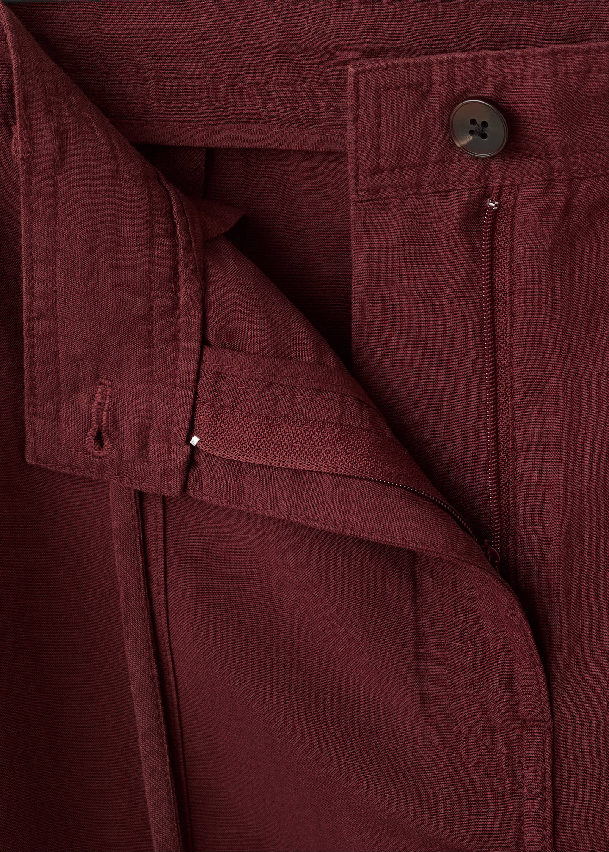 Straight-fit lyocell trousers - Details of the article 8, Burnt Orange. Ref: 27097780-00.