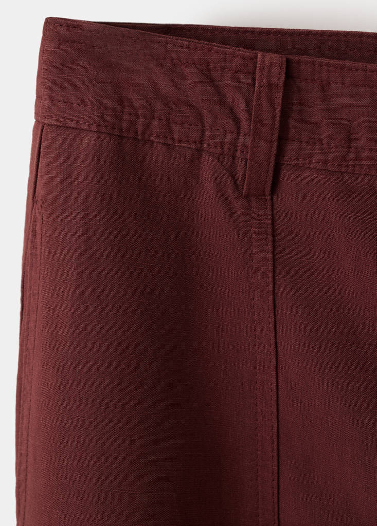 Straight-fit lyocell trousers — Burnt Orange