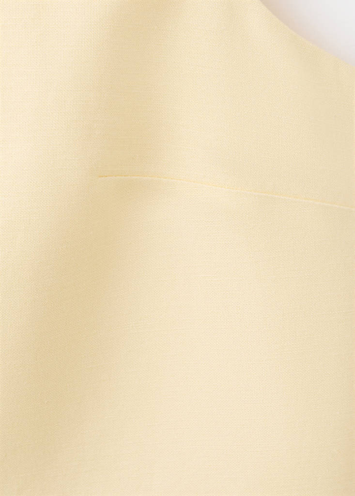 Linen toggle waistcoat — Vanilla