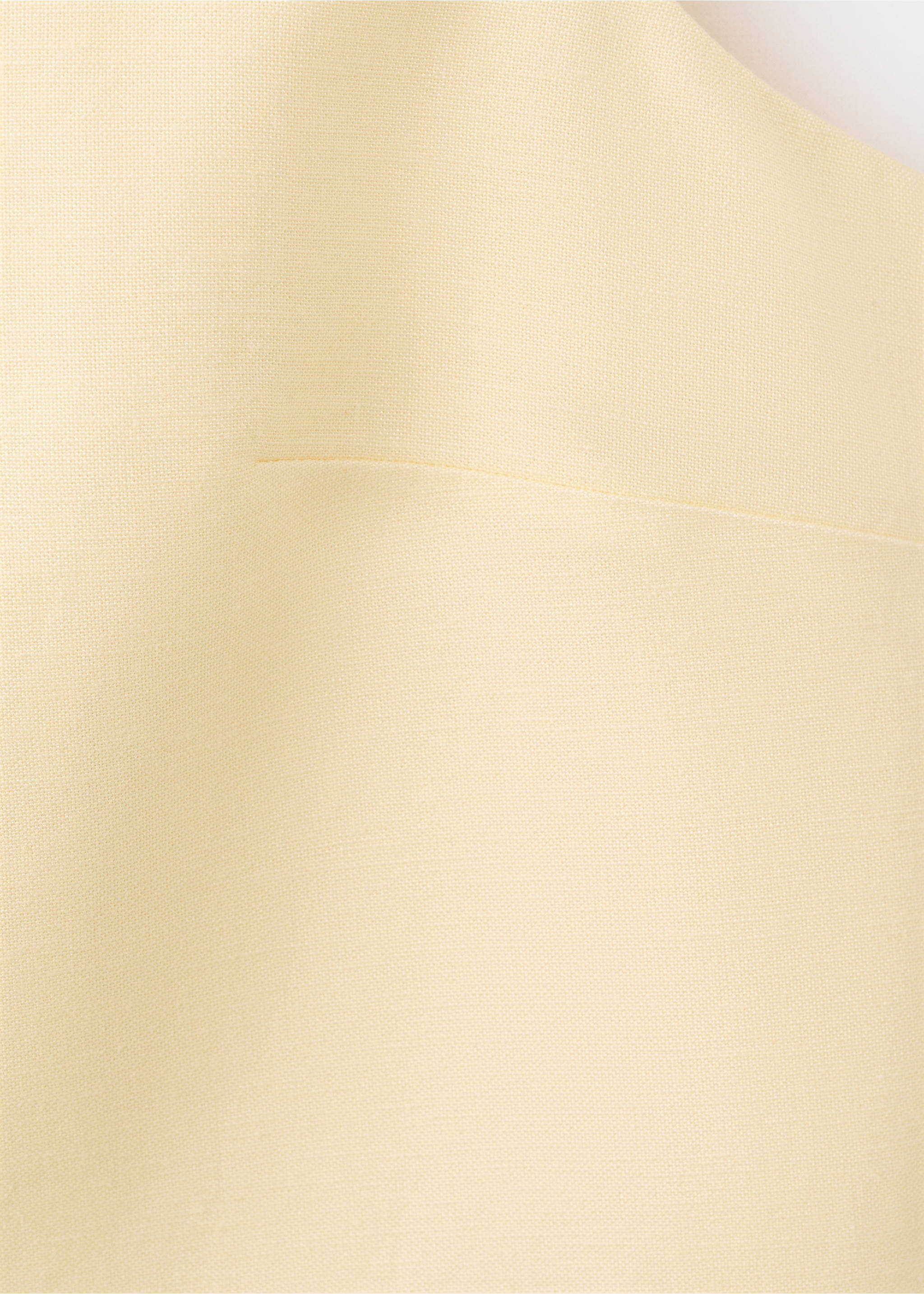 Chaleco traje mezcla lino - Detalle del artículo 0, Vainilla. Ref: 27097783-00.