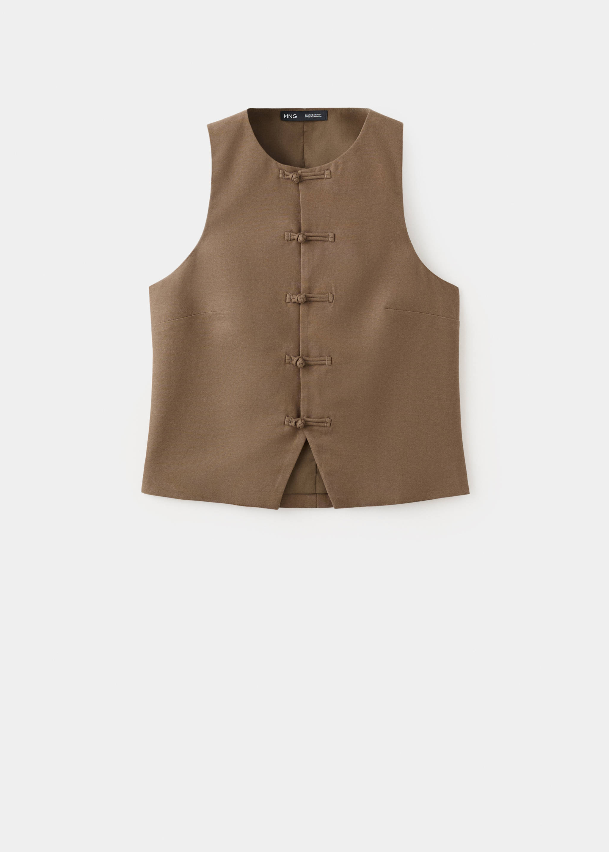 Chaleco traje mezcla lino - Artículo sin modelo