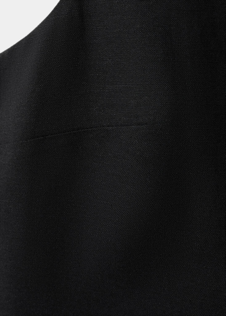 Linen toggle waistcoat — Black