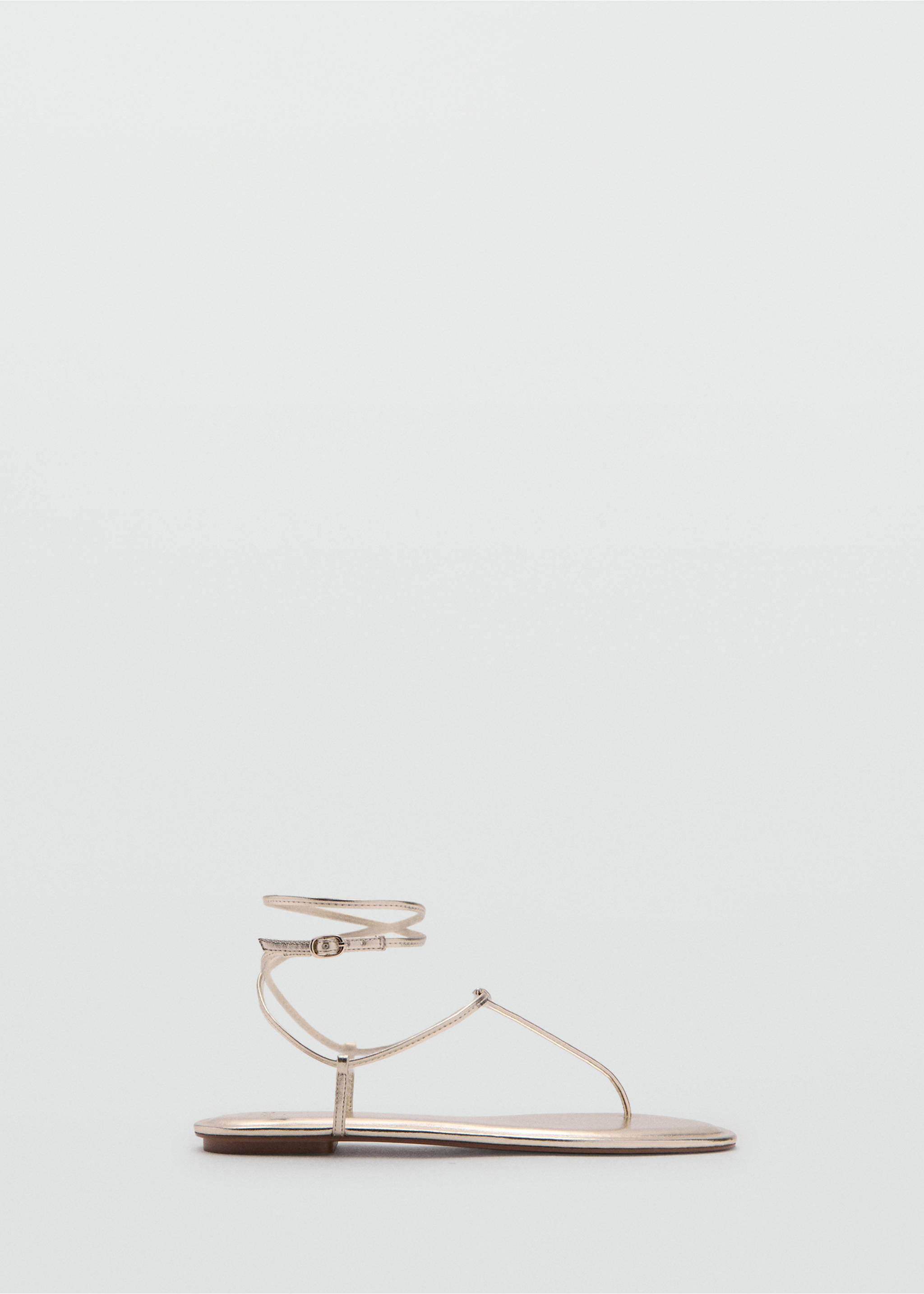 Metallic straps sandals - Article without model, Gold. Ref: 27097784-00.