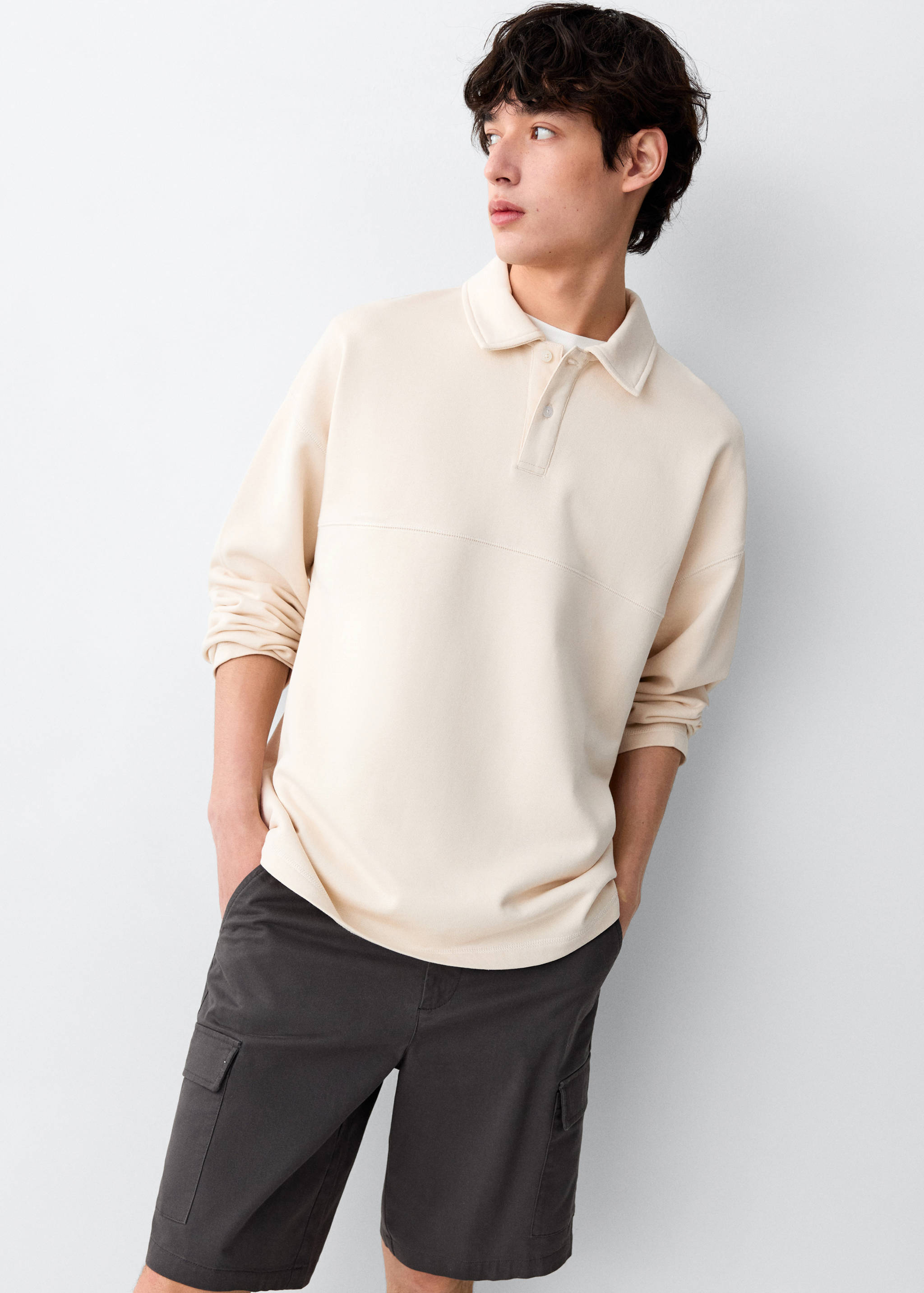 Polo-neck sweatshirt - Medium plane