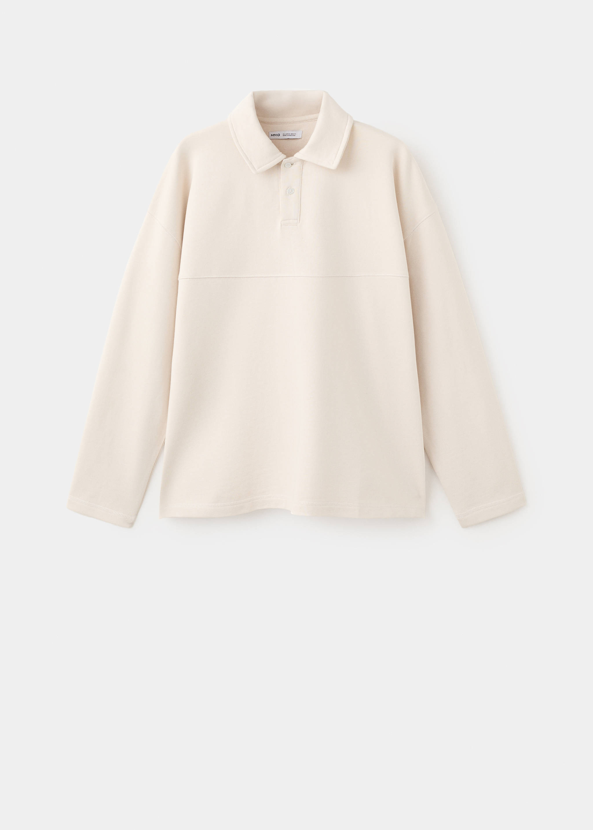 Толстовка с воротником поло - Изделие без модели