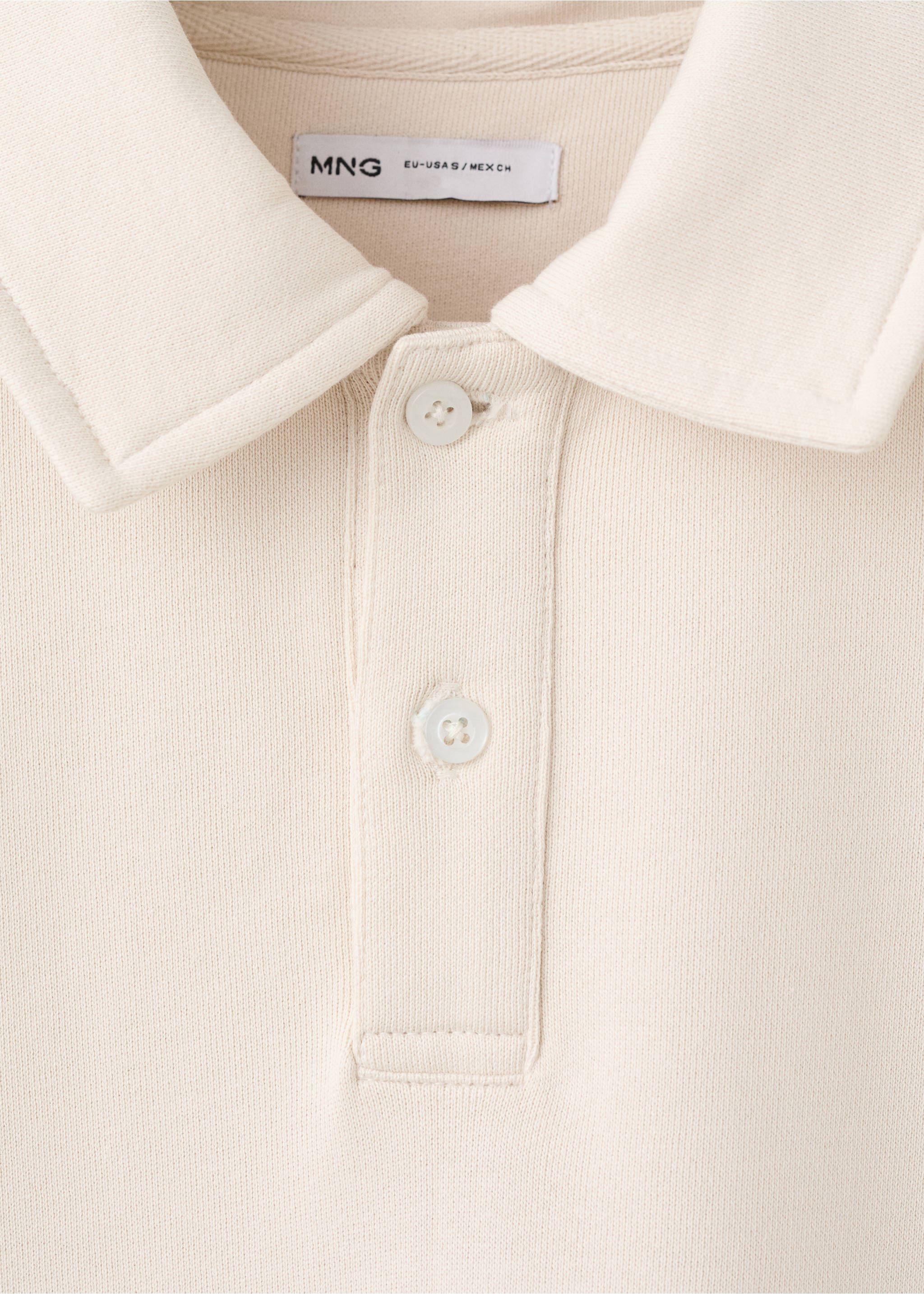 Polo-neck sweatshirt - Details of the article 8, Beige. Ref: 27097786-00.