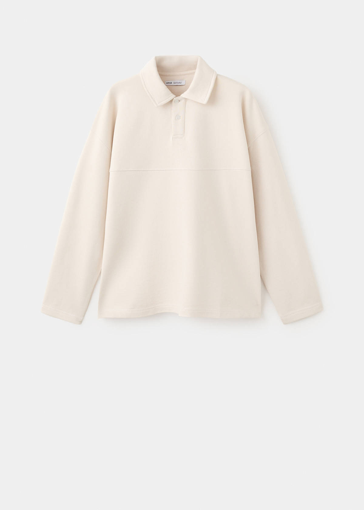 Polo-neck sweatshirt — Beige