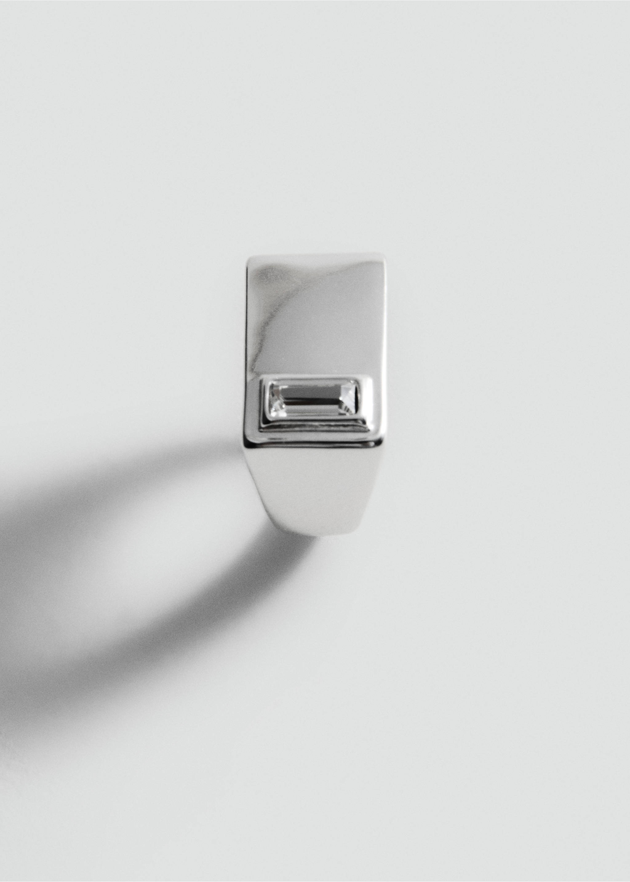 Bague géométrique ornement cristaux - Détail de l'article 1, Argent. Ref: 27097788-00.