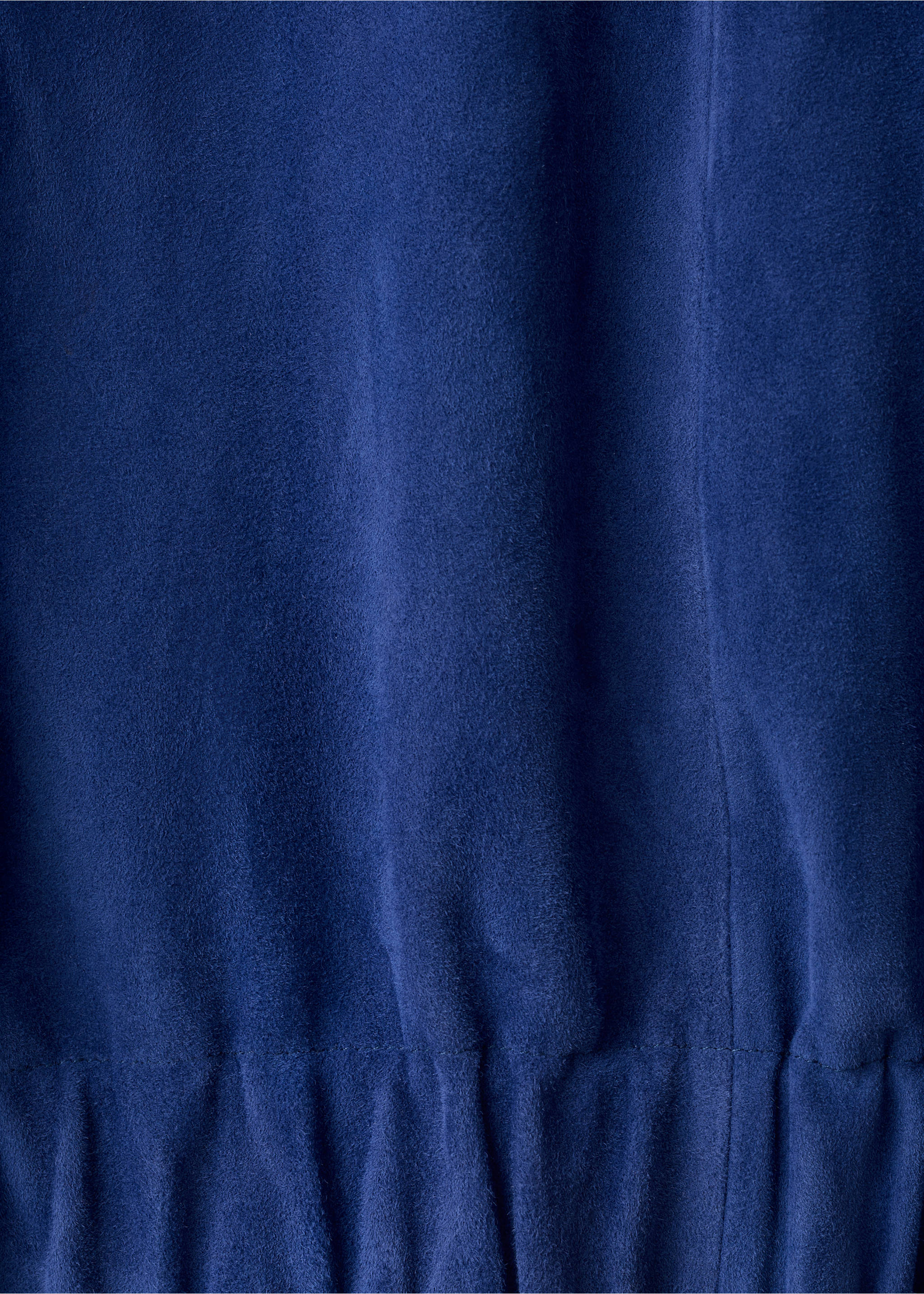 Suede funnel-neck jacket - Details of the article 0, Blue. Ref: 27097790-00.