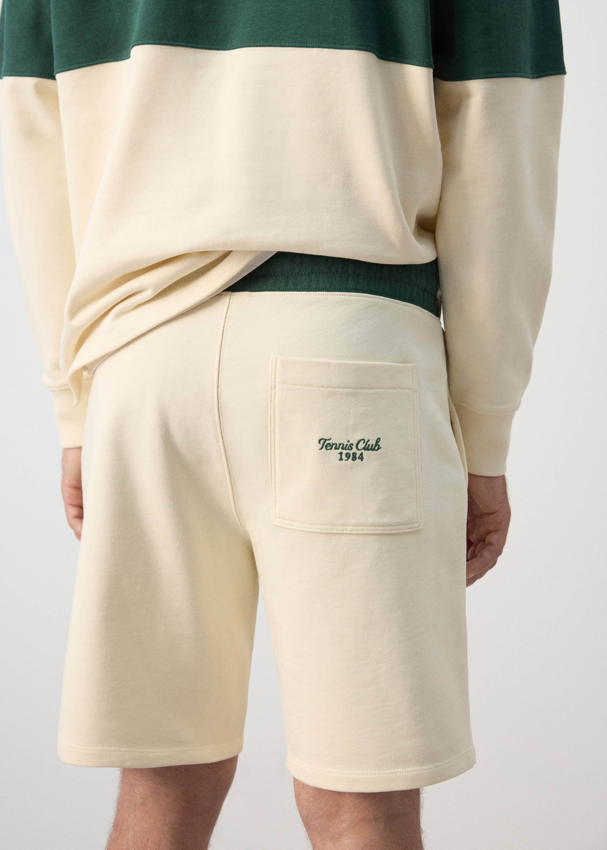 100% cotton jogger Bermuda shorts - Details of the article 6