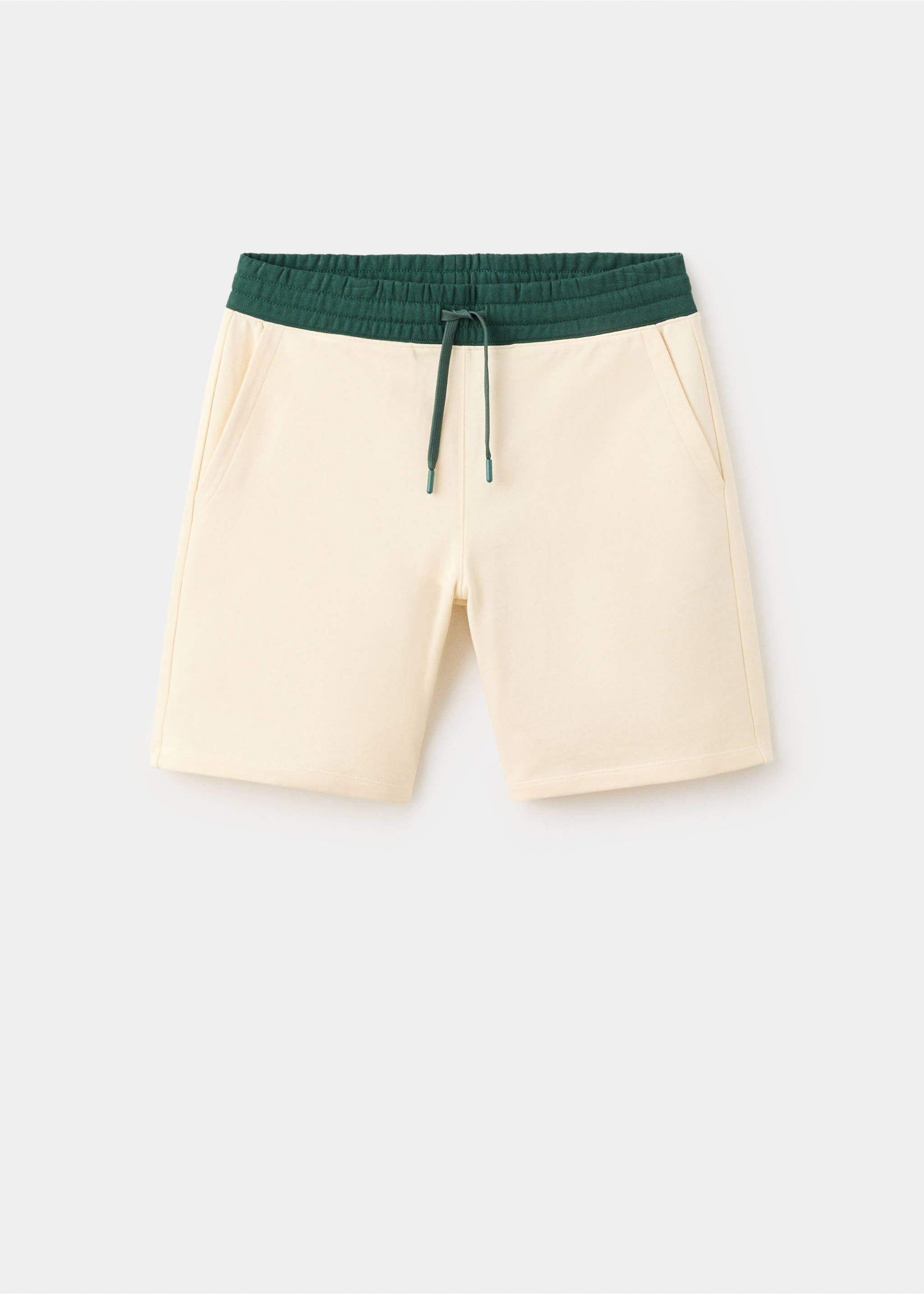 100% cotton jogger Bermuda shorts - Article without model, Off White. Ref: 27097792-00.