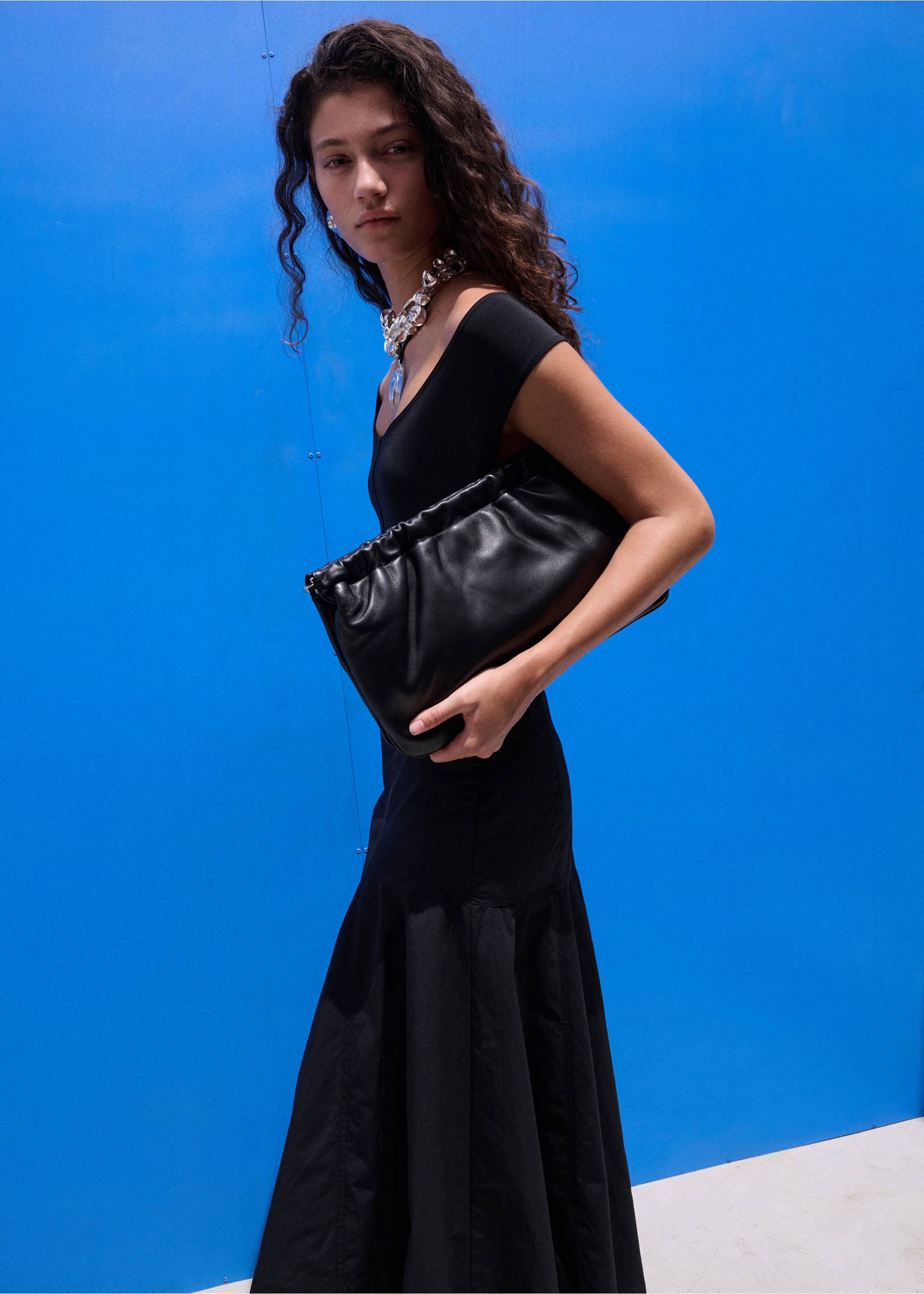 Шкіряна сумочка - Загальний план, Чорний. Ref: 27097794-00.