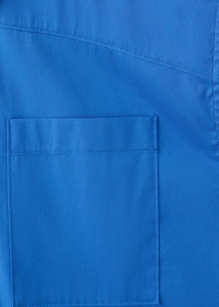 Sleeveless poplin shirt — Blue