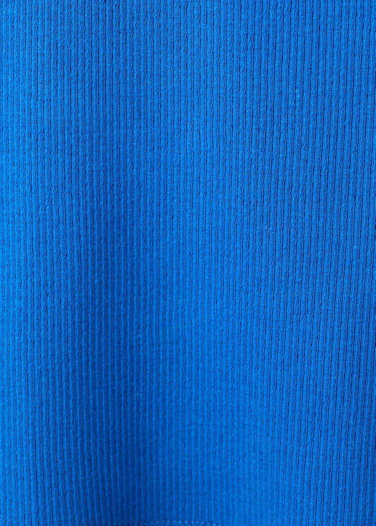 Ribbed cotton top — Blue