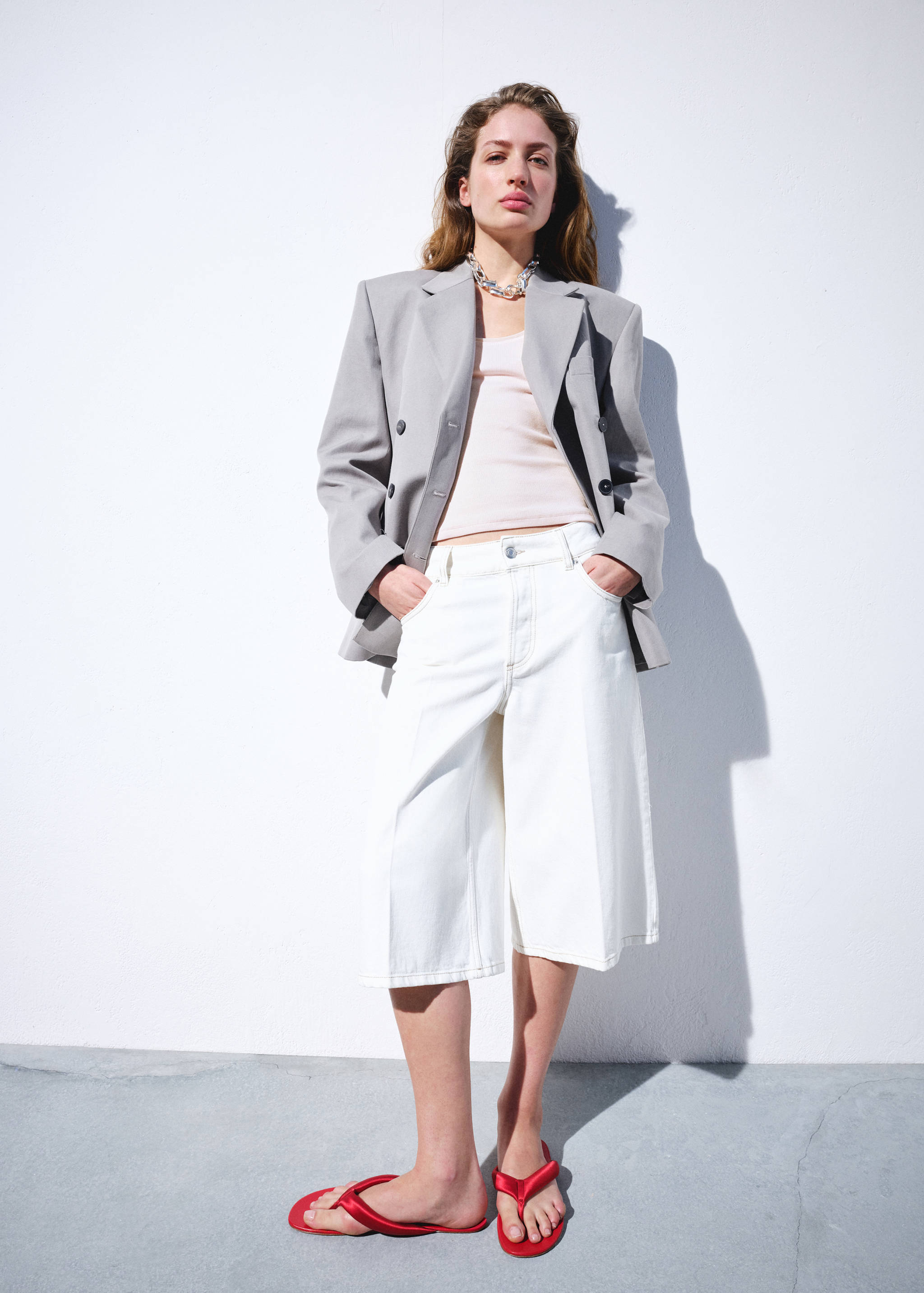 Ribbed cotton top - General plane