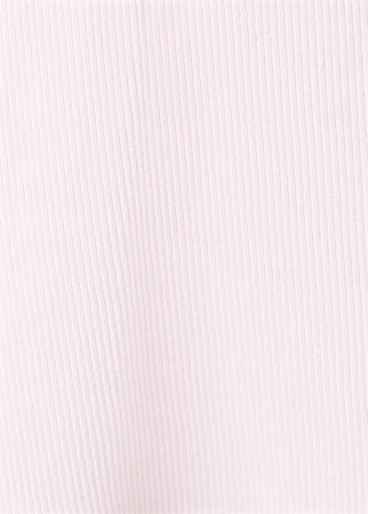 Ribbed cotton top — Pastel Pink