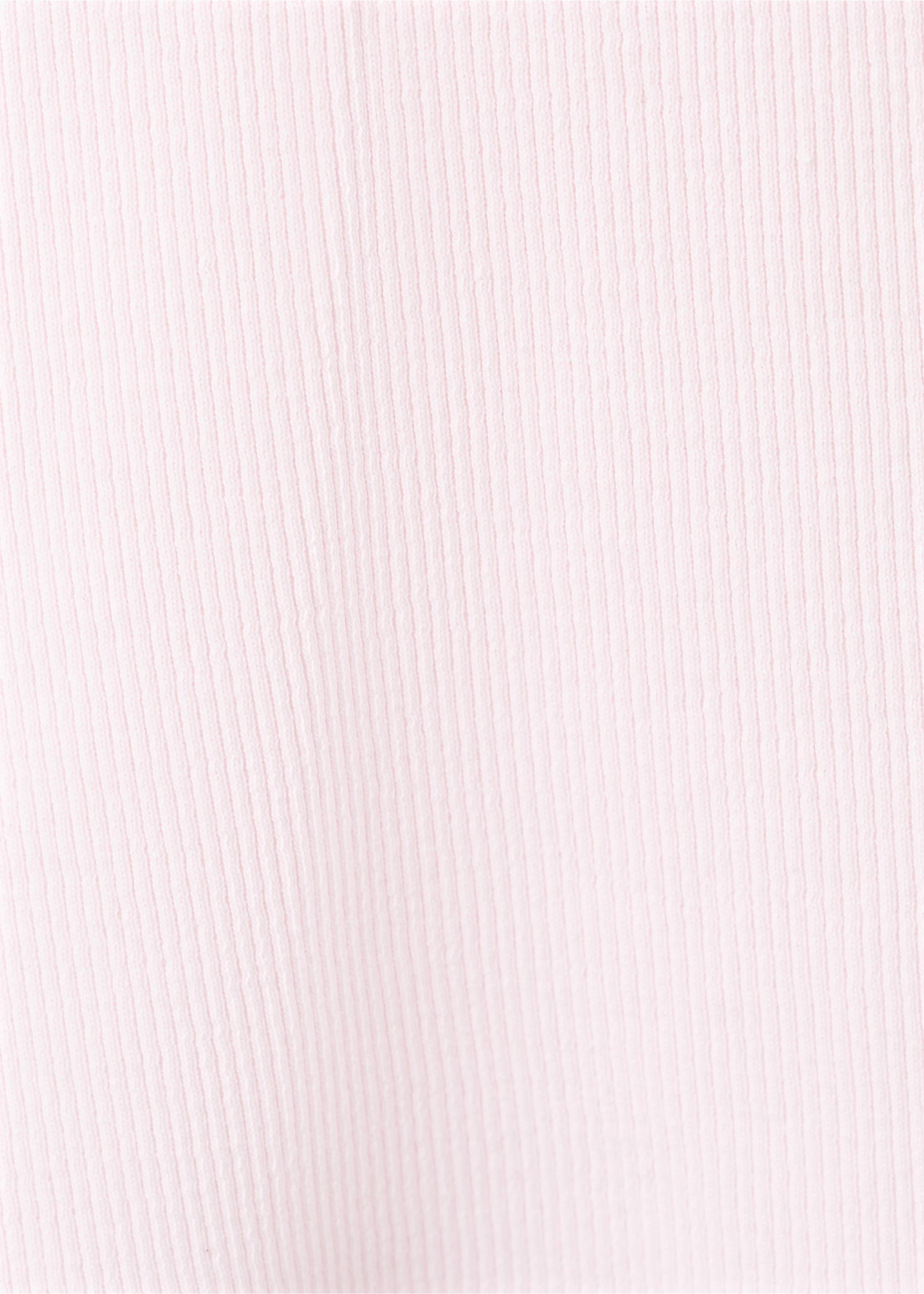 Ribbed cotton top - Details of the article 0, Pastel Pink. Ref: 27097799-00.