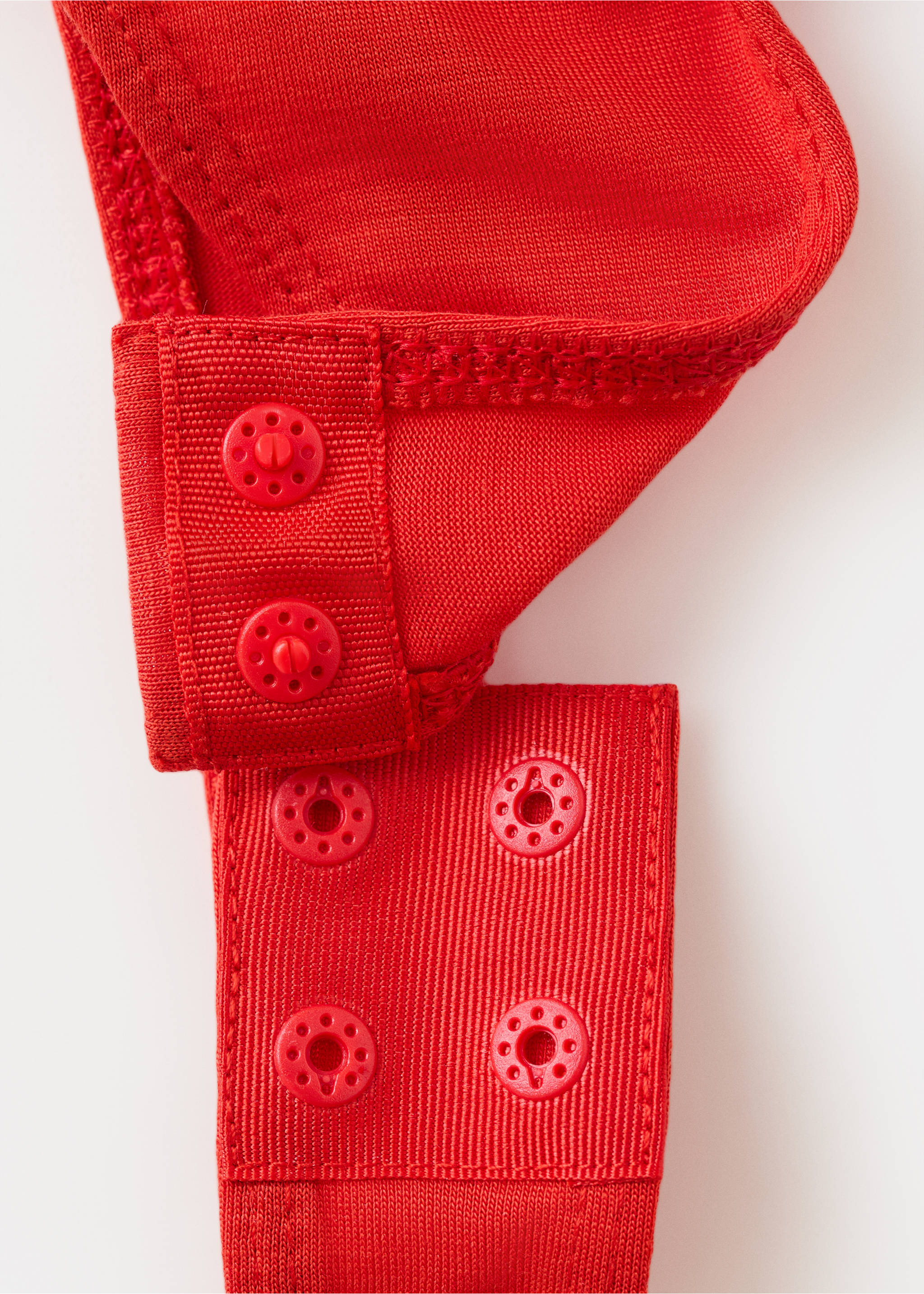 Ruched lyocell bodysuit - Details of the article 0, Red. Ref: 27097800-00.