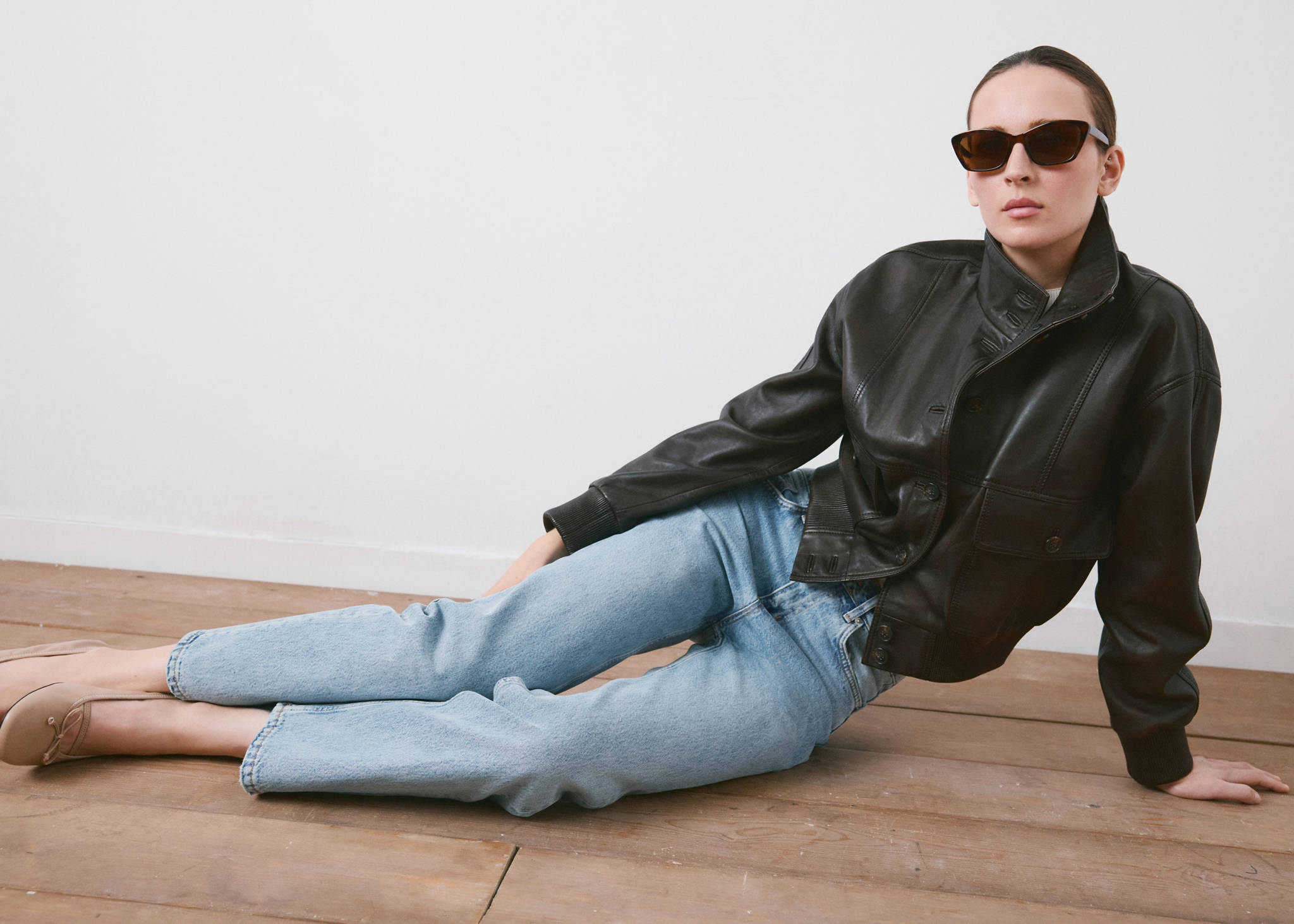 Mid-rise straight jeans - Panoramic plane