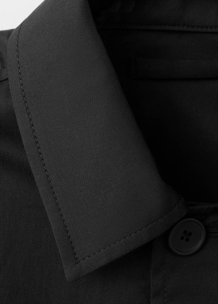 Lyocell cotton jacket with pockets — Black