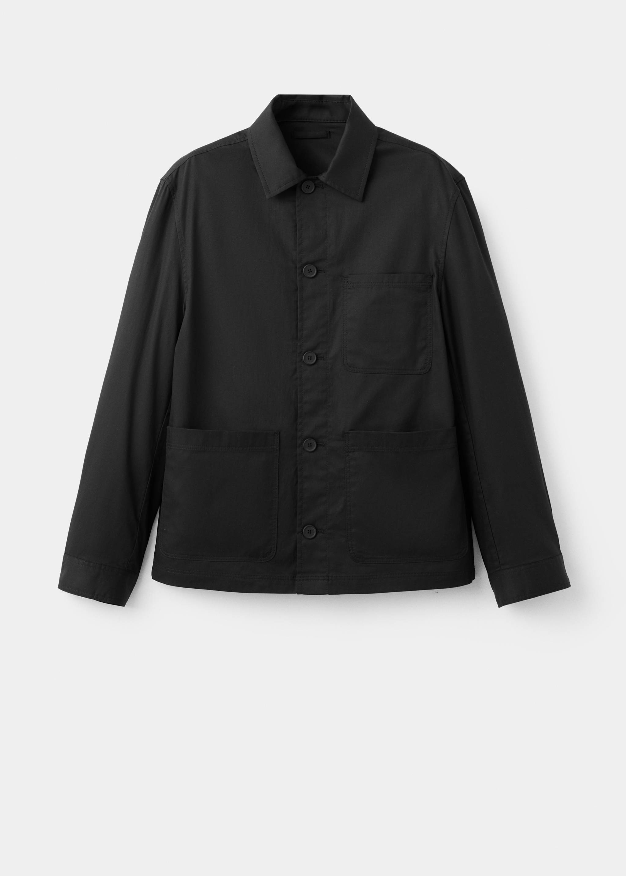 Veste coton lyocell à poches - Article sans modèle
