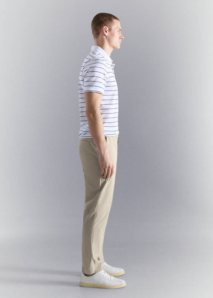 Slim fit water-repellent trousers — Beige