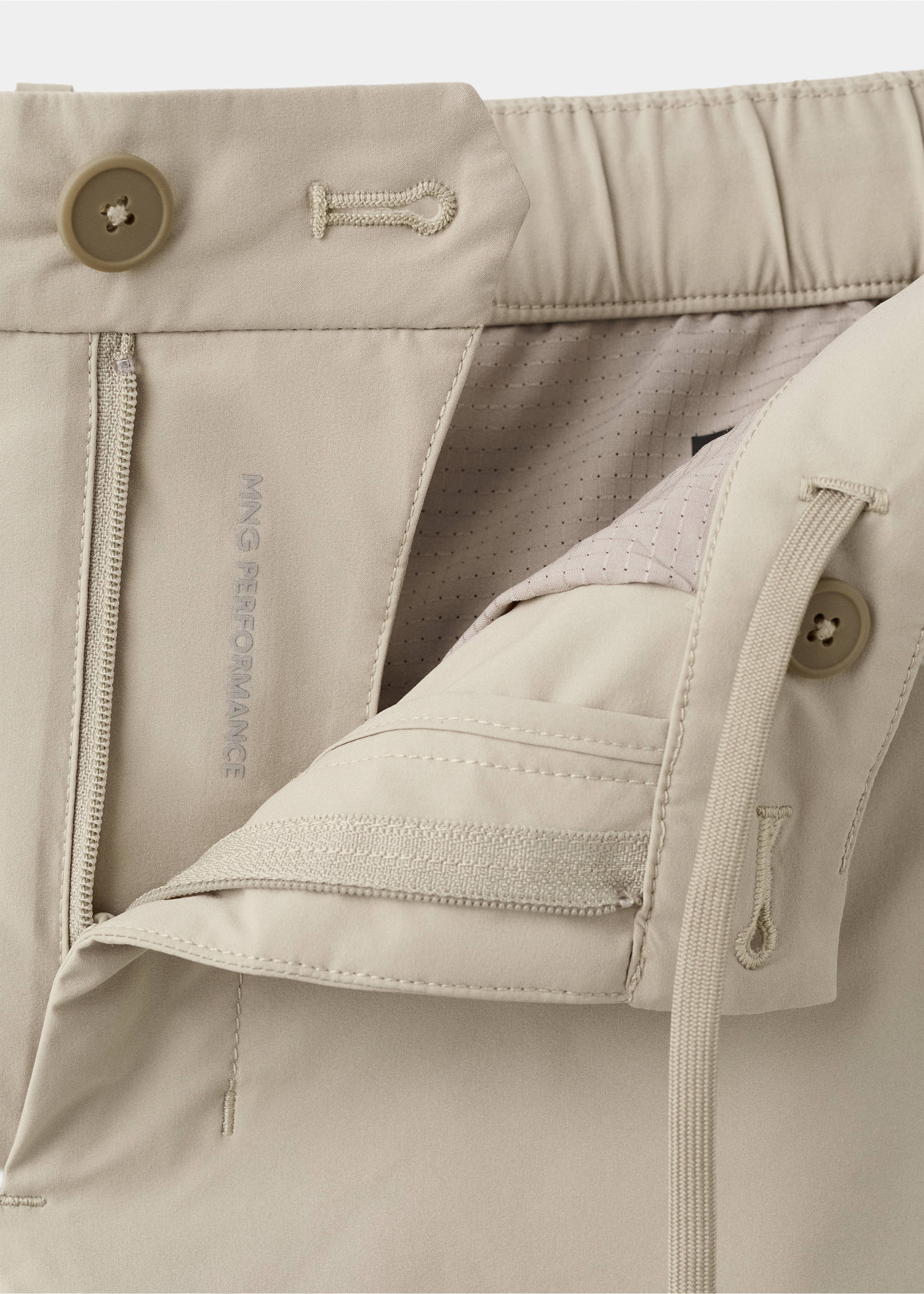 Pantalons slim fit repel·lents a l'aigua - Detall de l'article 0, Beige. Ref: 27097893-00.