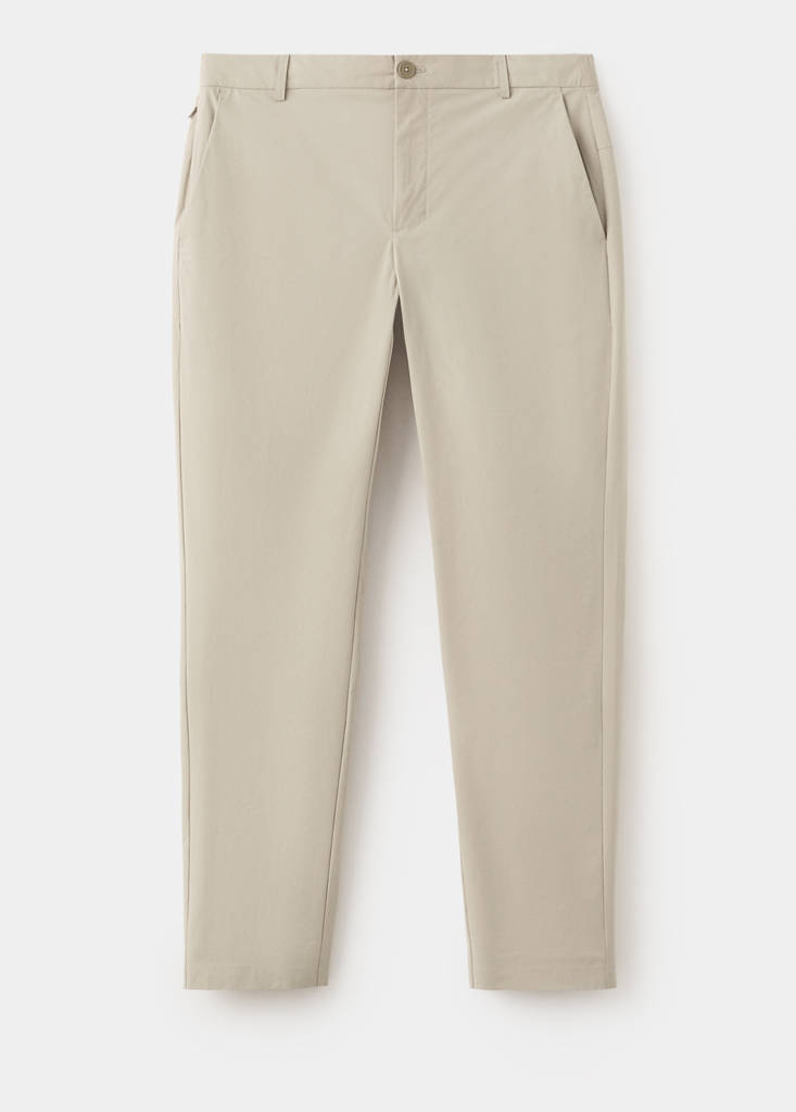 Slim fit water-repellent trousers — Beige
