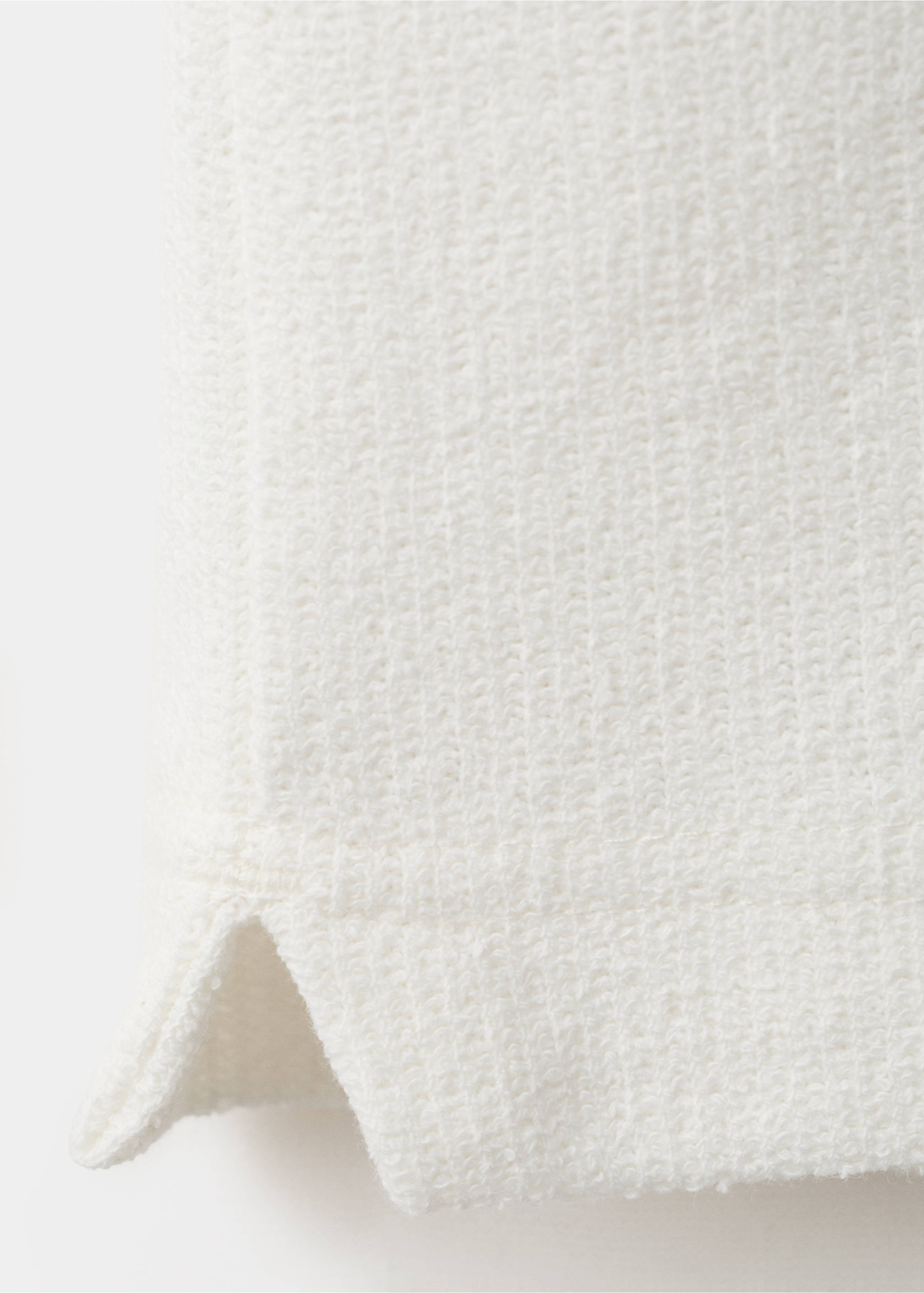 Regular-fit textured polo shirt - Details of the article 0, White. Ref: 27097895-00.