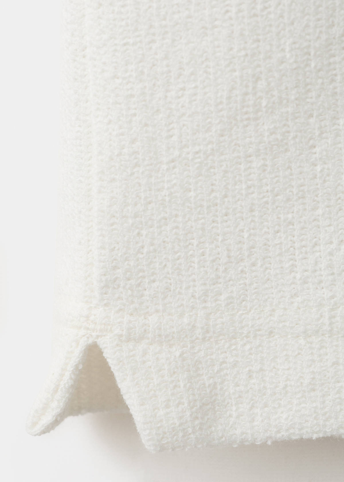 Regular-fit textured polo shirt — White