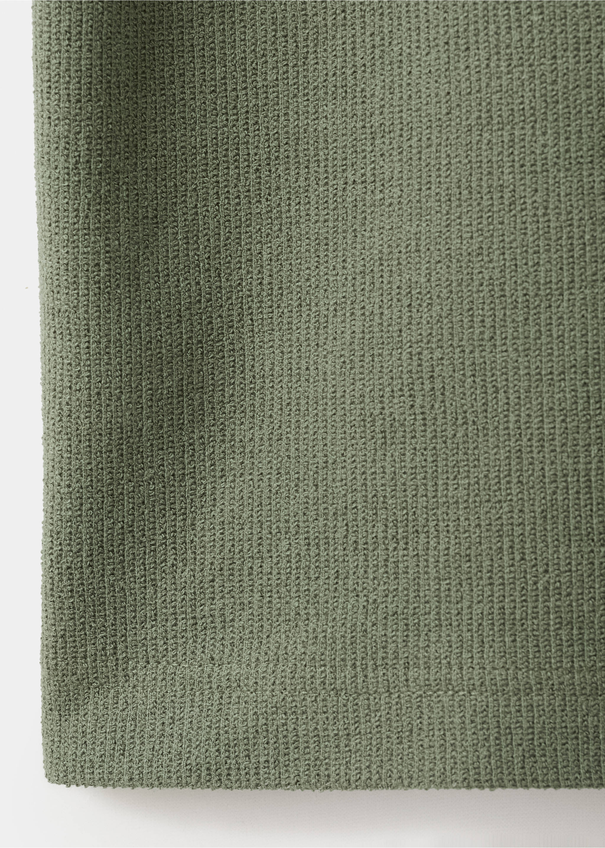 Regular-fit textured polo shirt - Details of the article 8, Forest Green. Ref: 27097895-00.