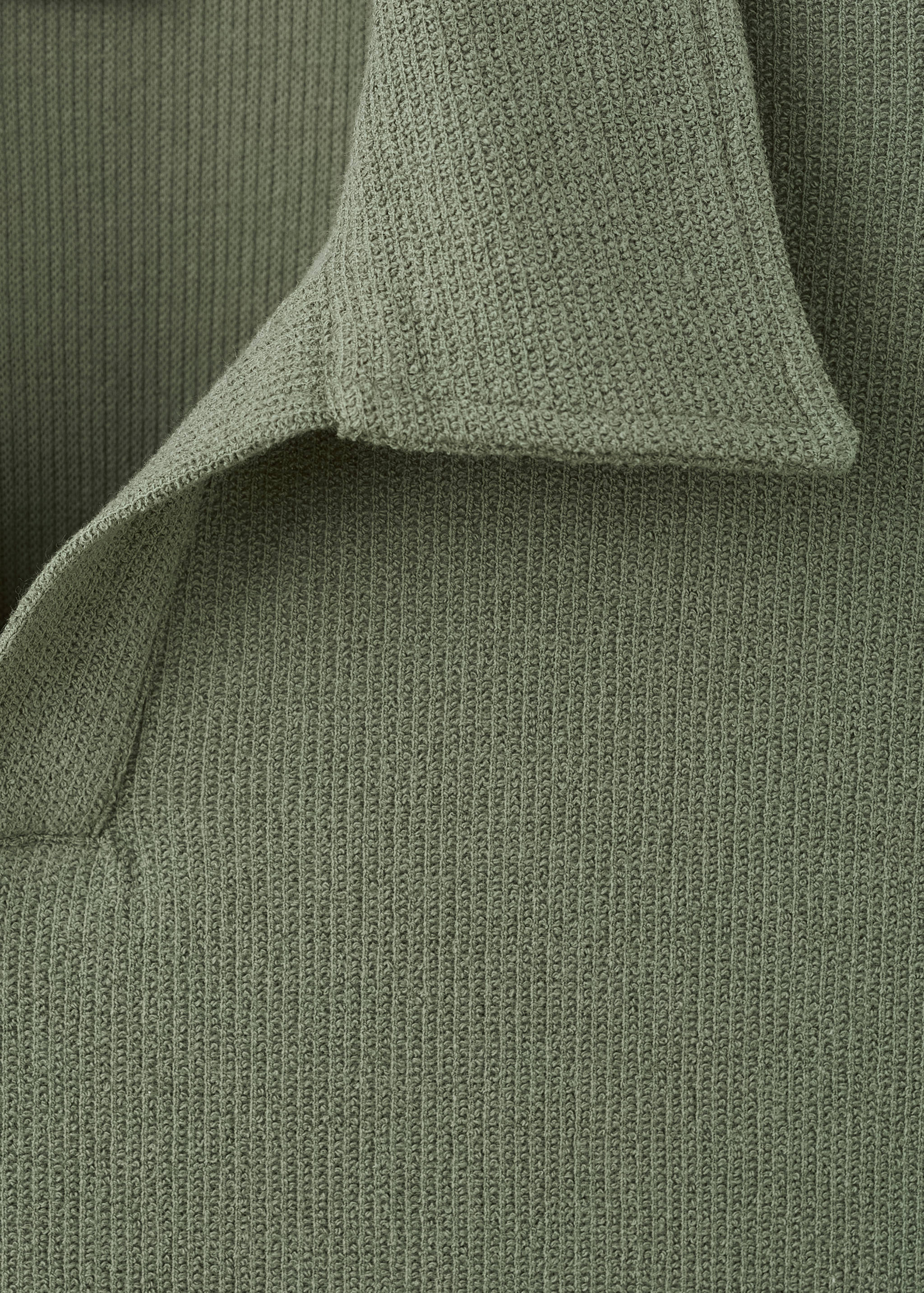 Regular-fit textured polo shirt - Details of the article 0