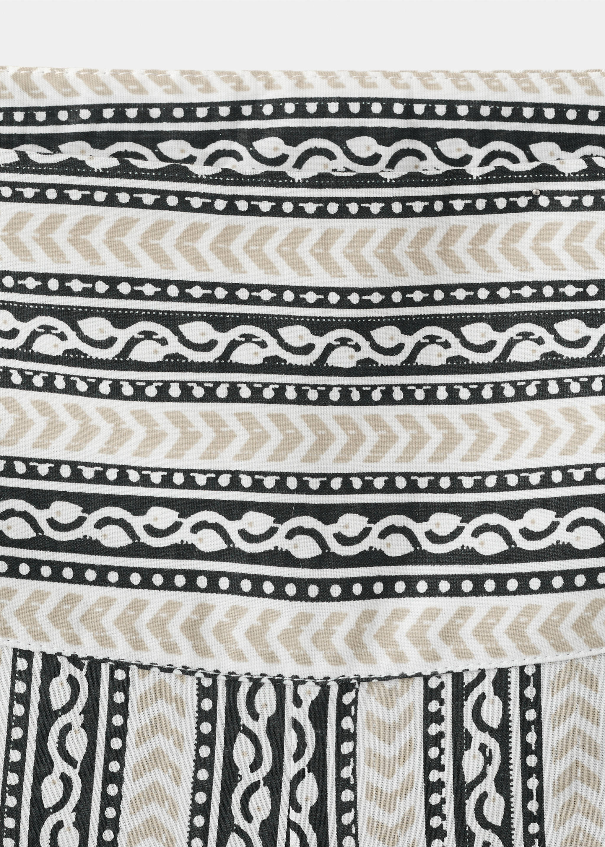 Прямые брюки с принтом - Деталь изделия 0, Экрю. Ref: 27097899-00.