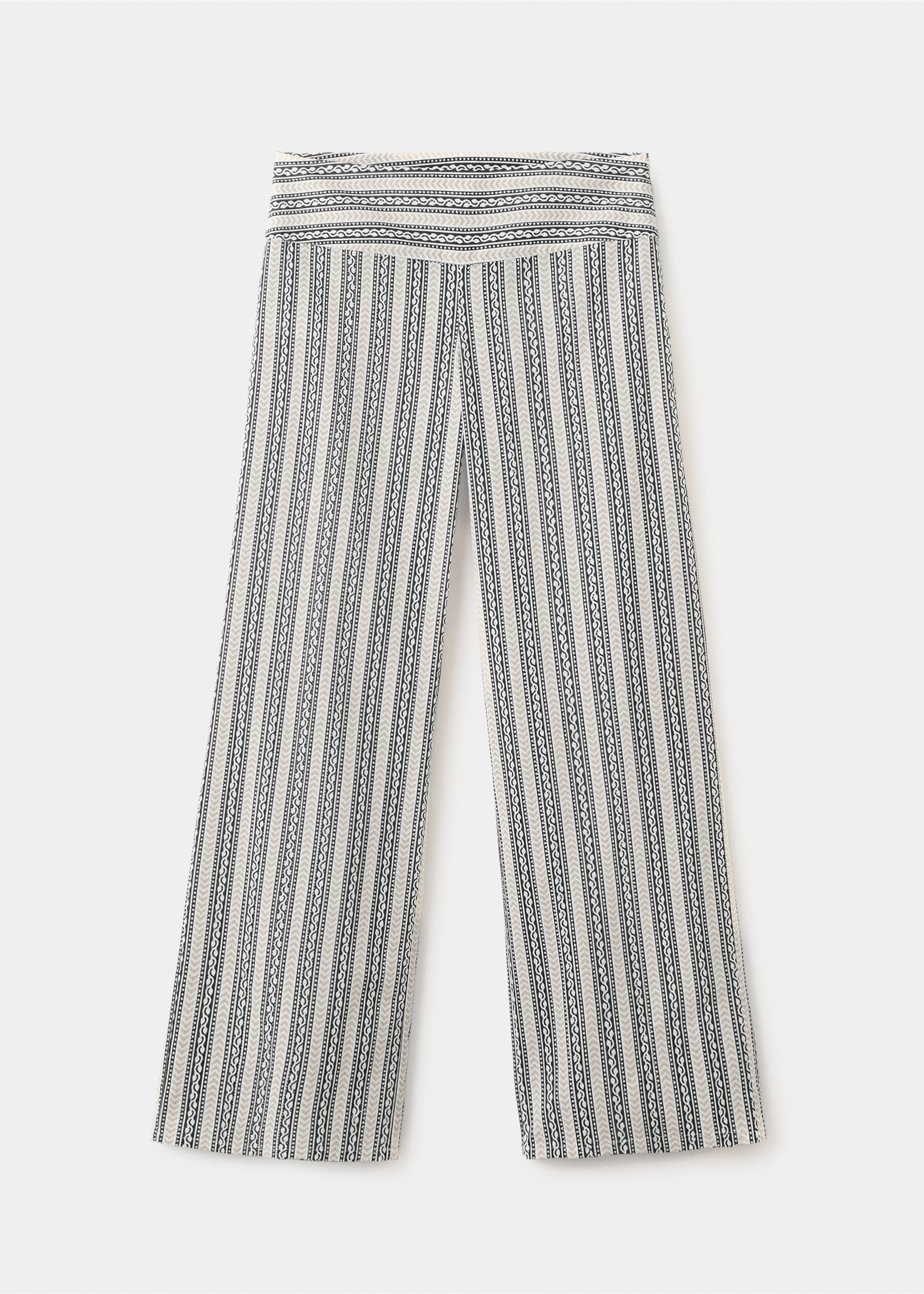 Gerade Printhose - Artikel ohne Model, Ecru. Ref: 27097899-00.