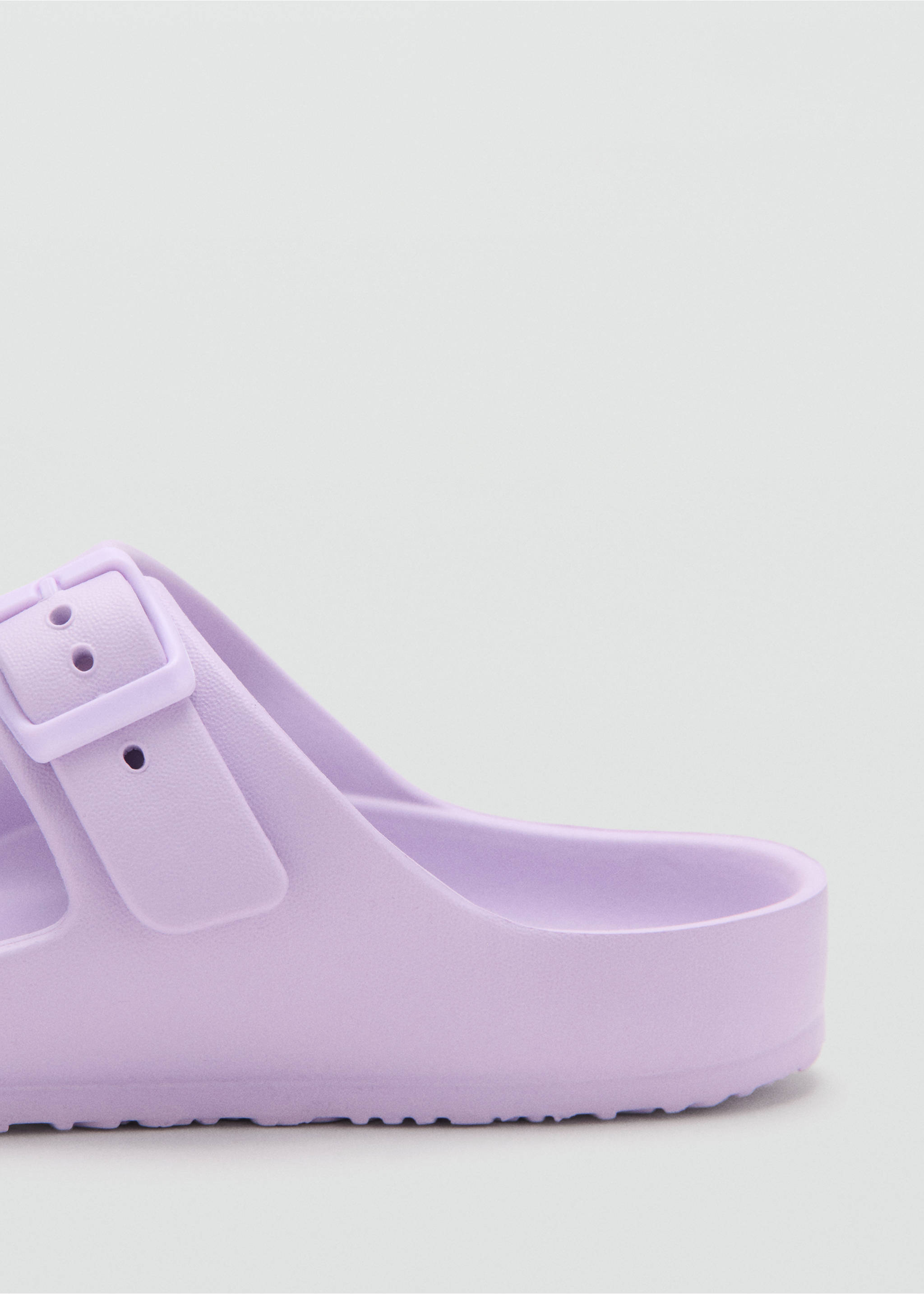 Rubberised buckle sandals - Details of the article 1, Light/Pastel Purple. Ref: 27097900-00.