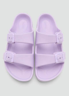 Rubberised buckle sandals — Light/Pastel Purple 5