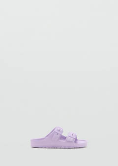 Rubberised buckle sandals — Light/Pastel Purple 1