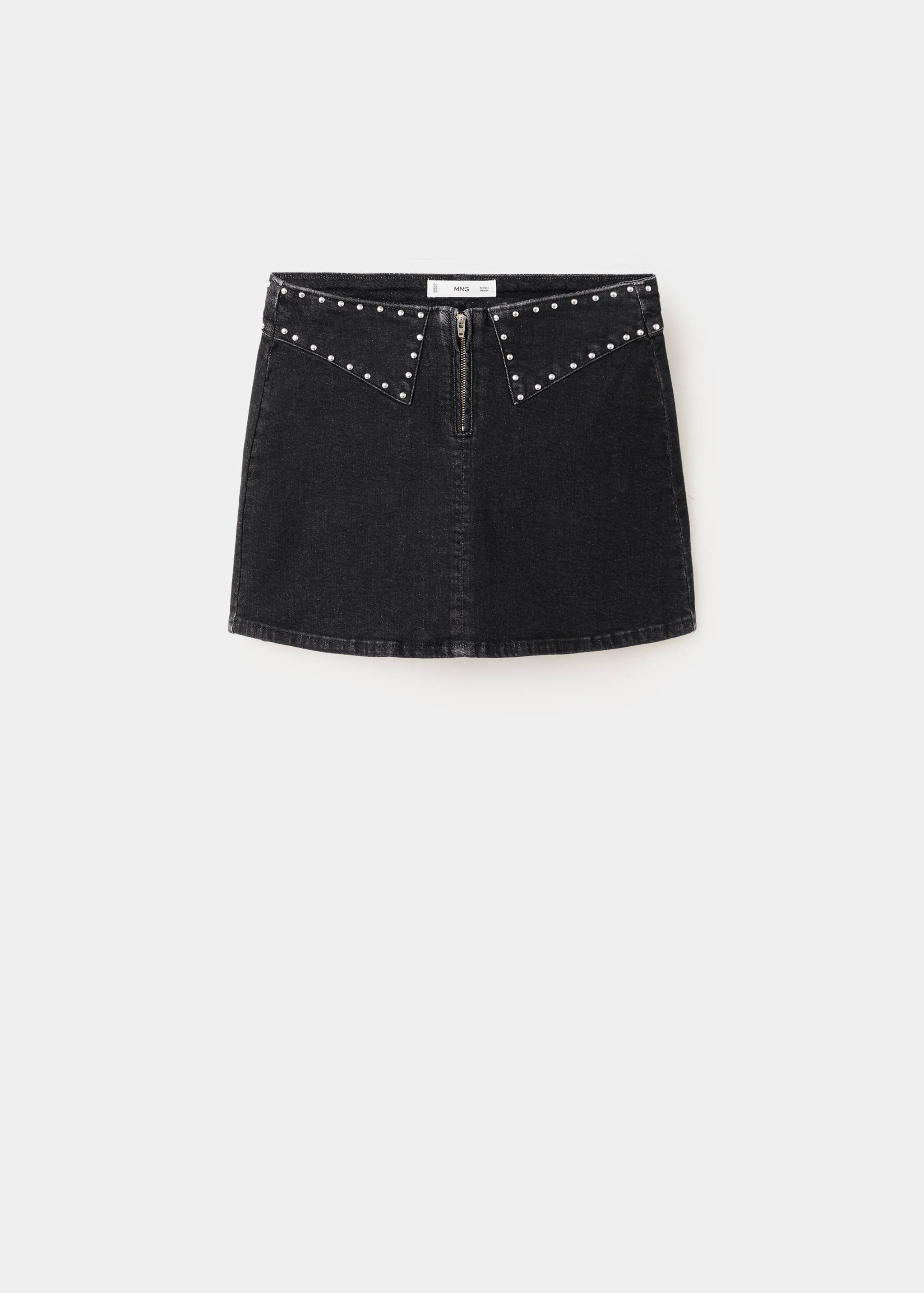 تنورة قصيرة مزينة بالستراس - منتج دون نموذج