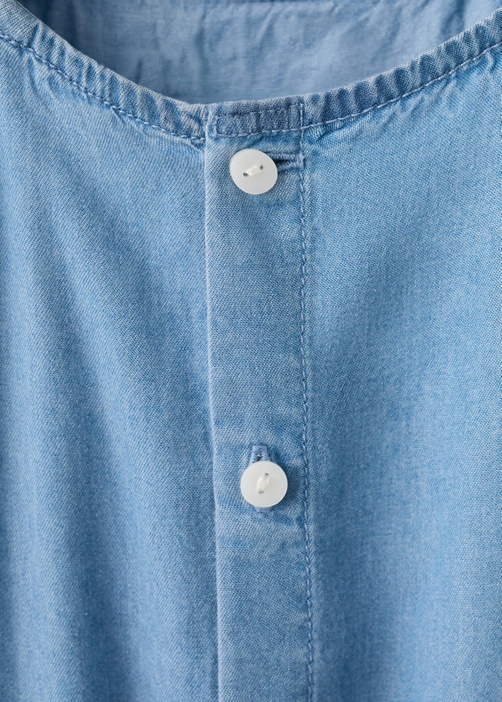Lyocell jumpsuit with slit details — Medium Blue