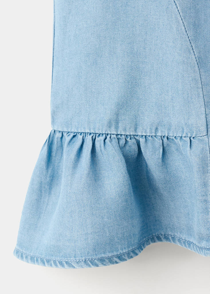 Lyocell blouse with bows — Medium Blue