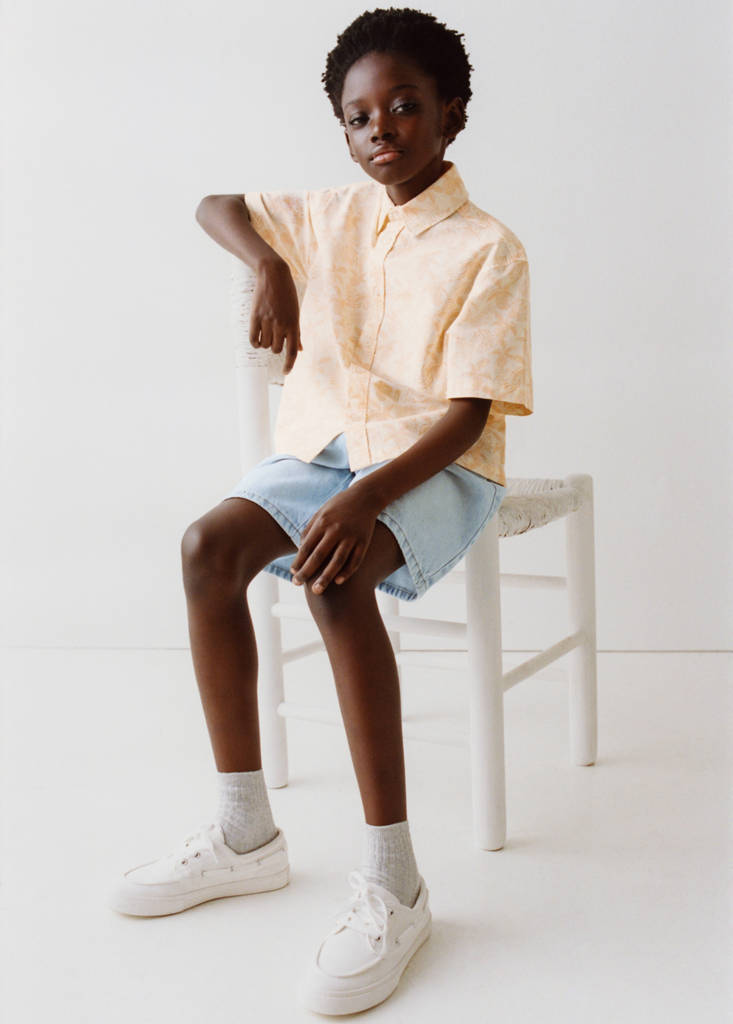 Oversized denim bermuda shorts — Light Blue