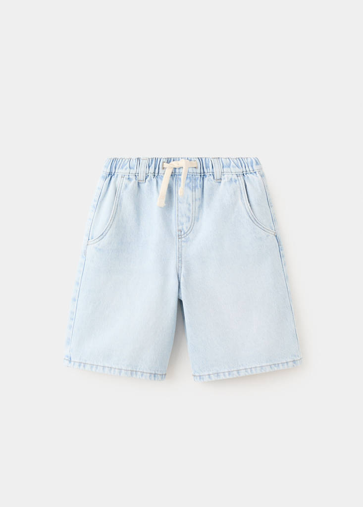 Oversized denim bermuda shorts — Light Blue
