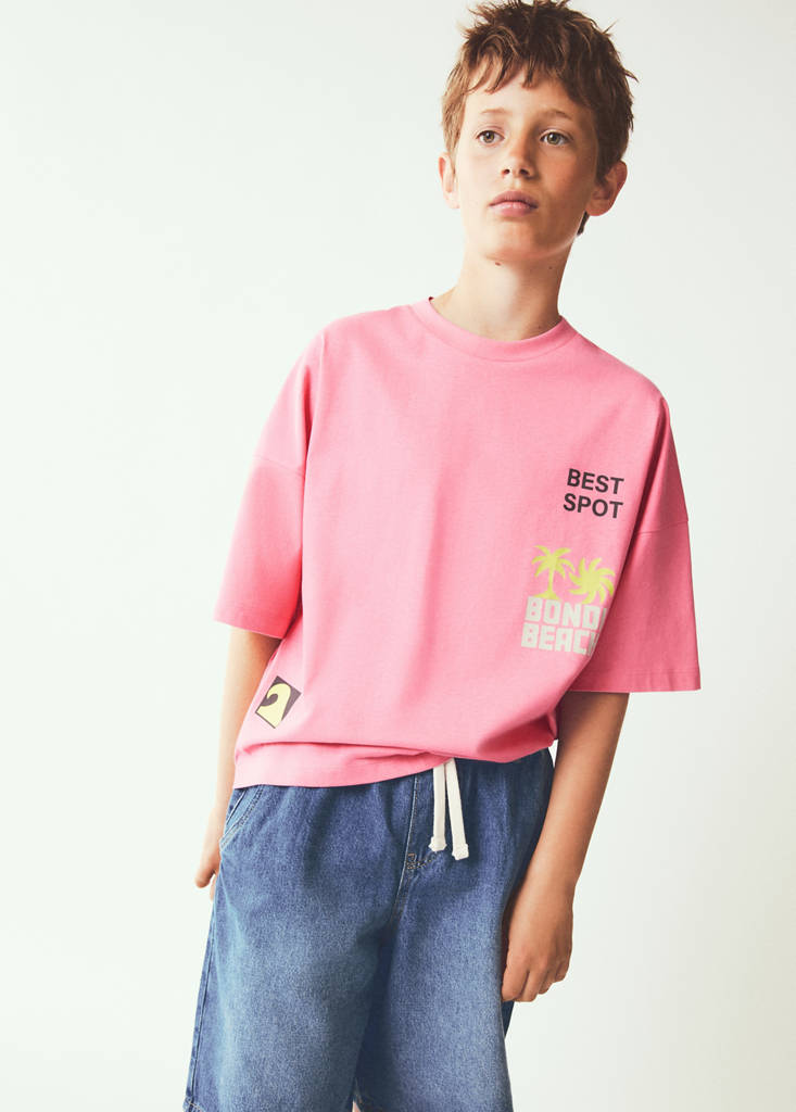 Oversized denim bermuda shorts — Medium Blue