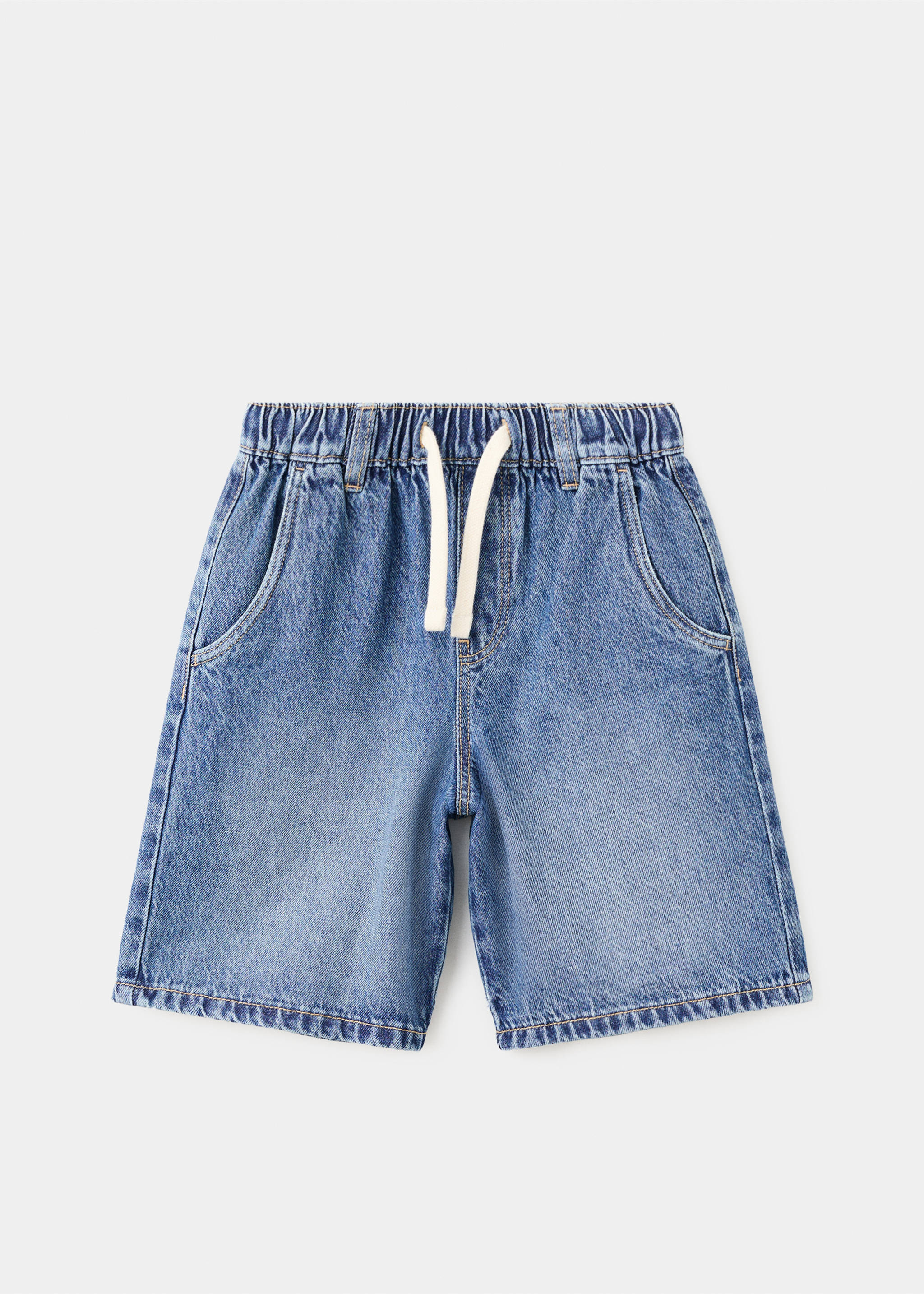 Oversized denim bermuda shorts - Article without model, Medium Blue. Ref: 27097905-00.