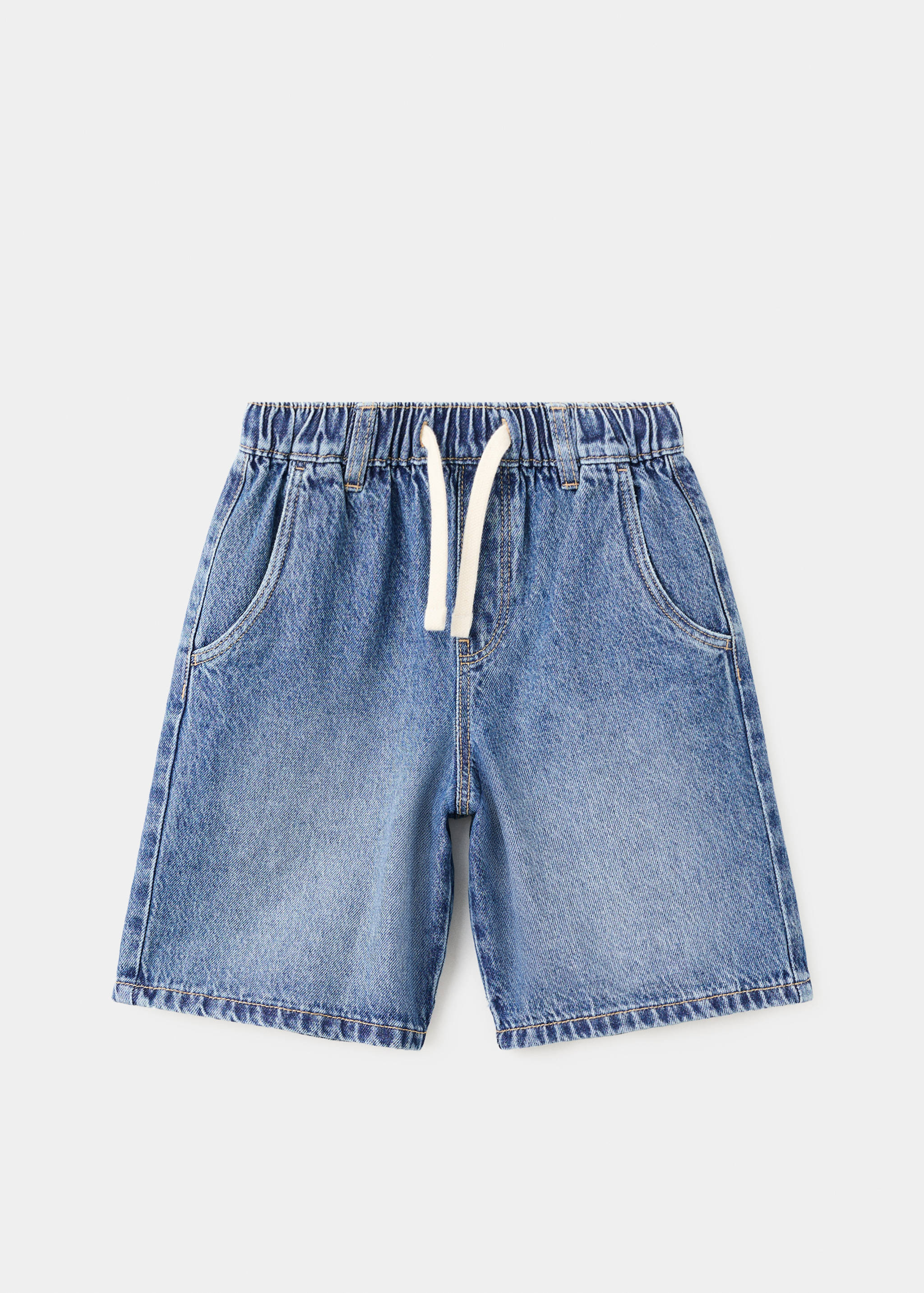 Oversized denim bermuda shorts - Article without model